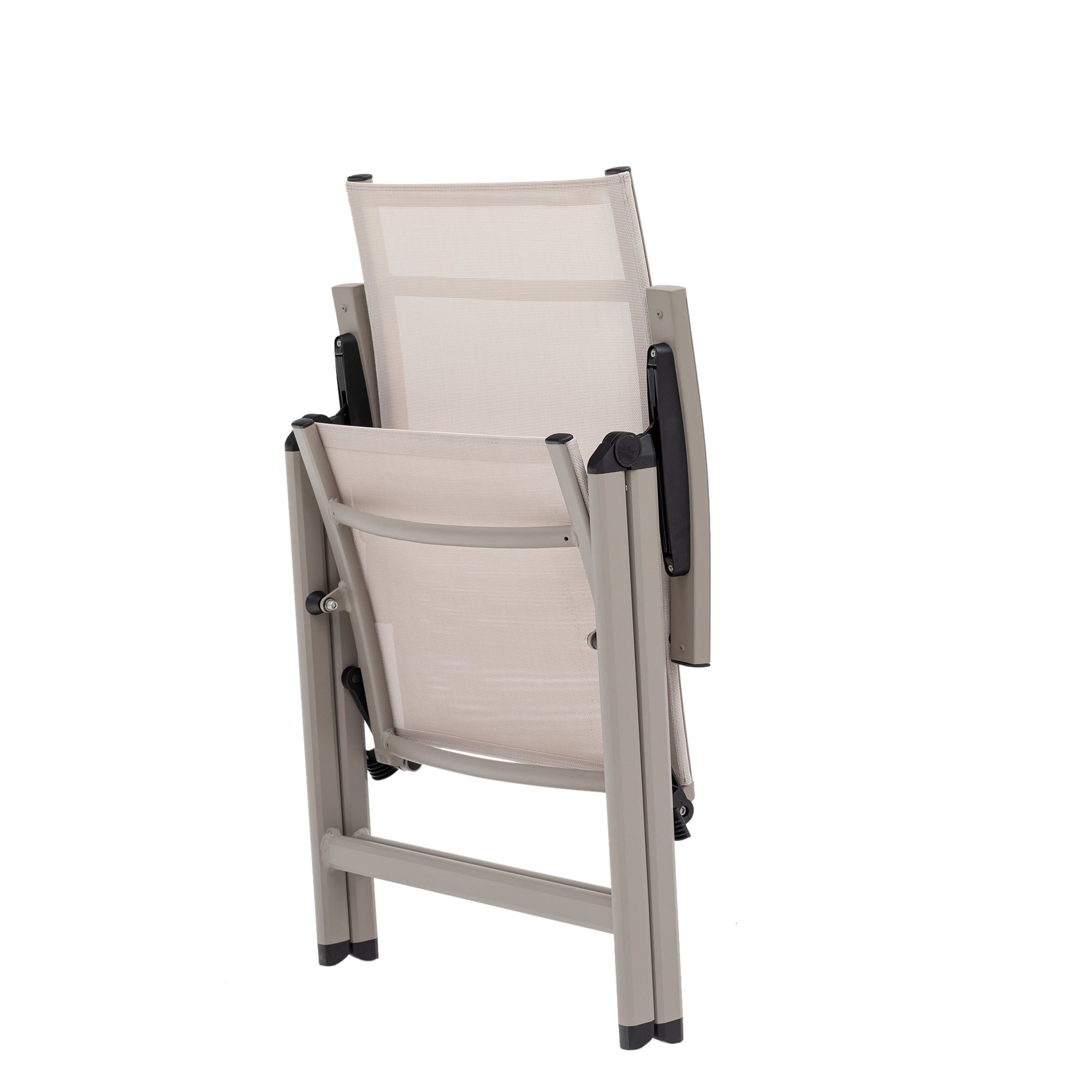 Premium Klappsessel Avantage creme beige / moon - mehrfach verstellbar / bis 150 KG