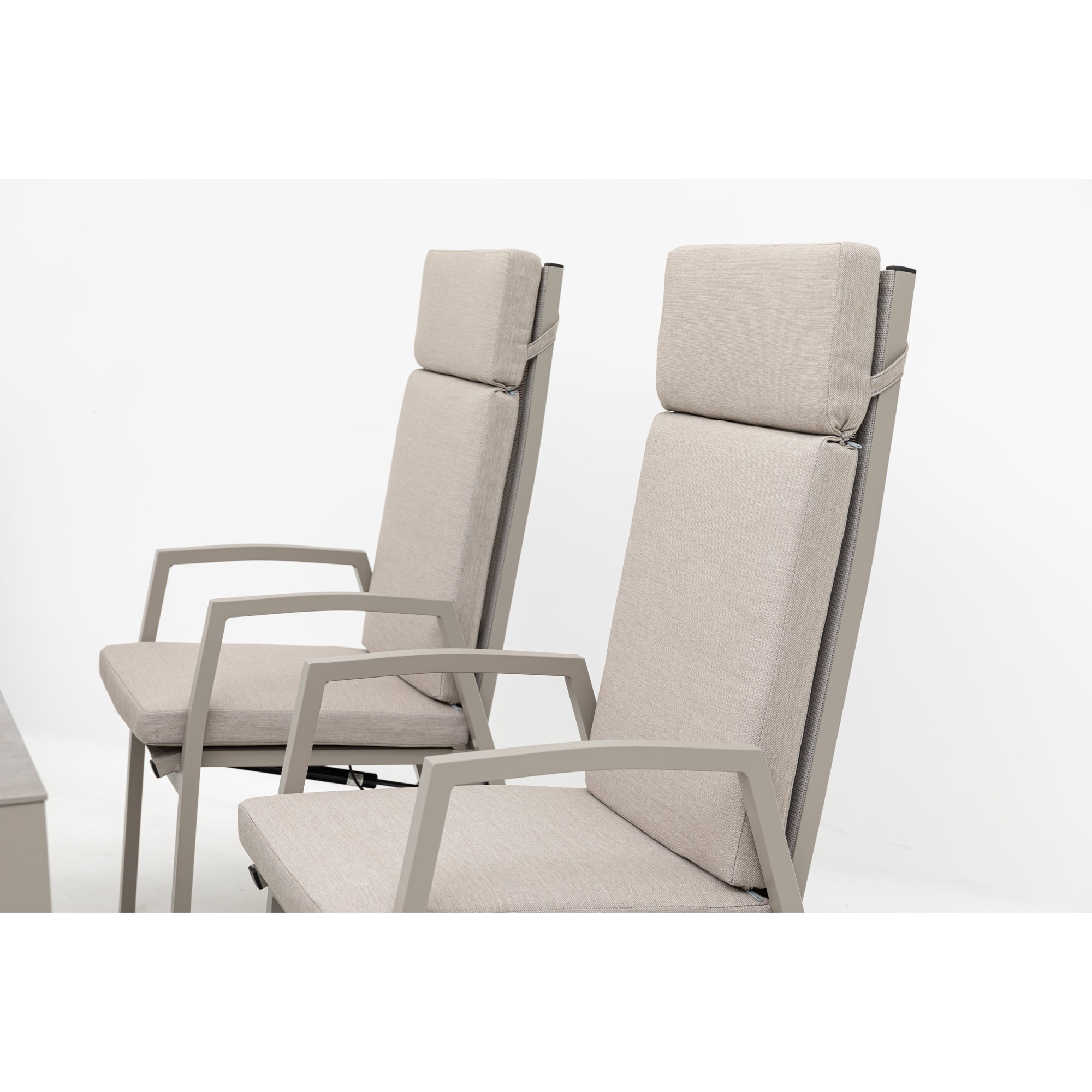 Superior Aluminium Dining Move Sessel Arctic nature / Rücken verstellbar passend zu der Tischserie Madri