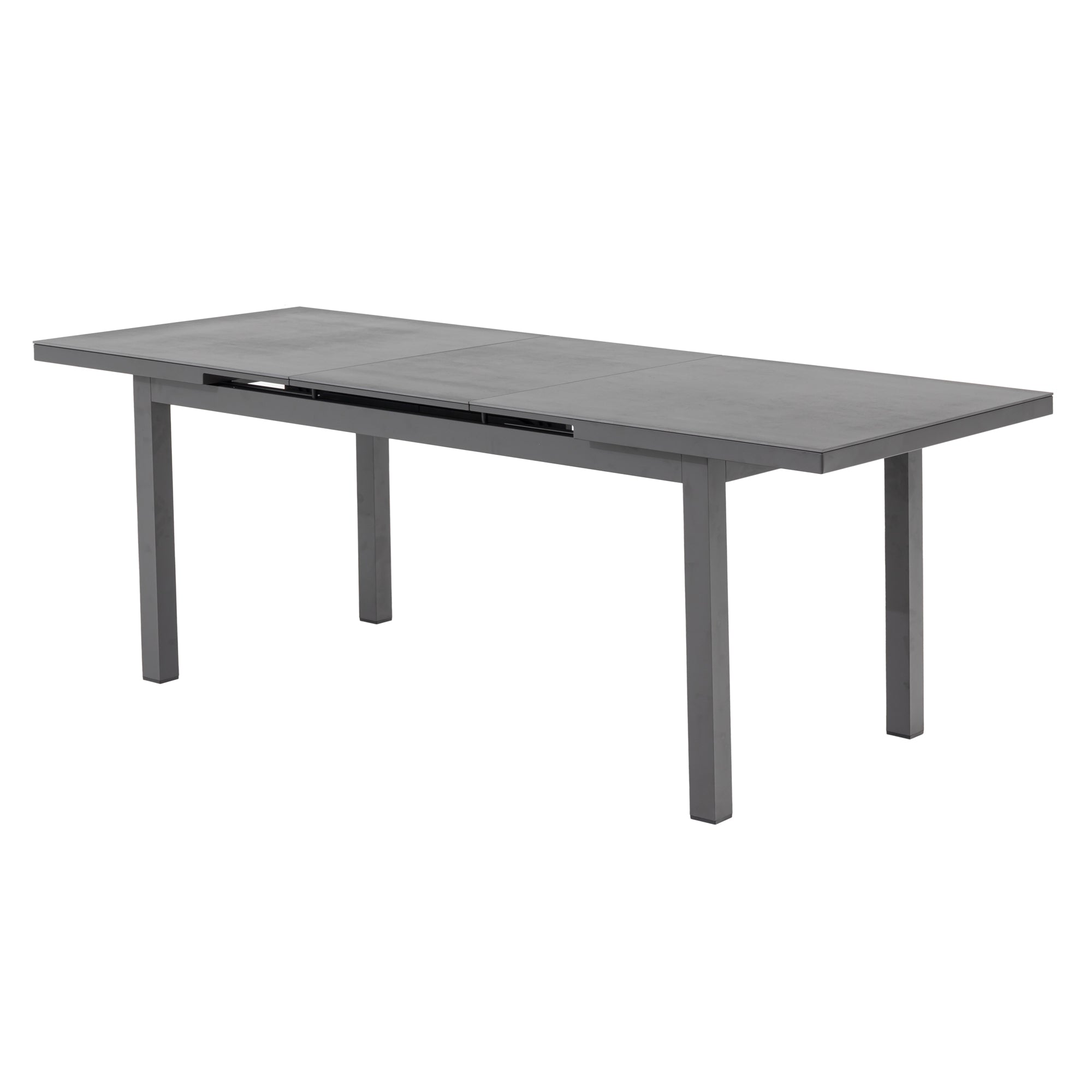 Premium Dining Ausziehtisch Madri Nero Aluminium Gestell kombiniert mit einer Sintered Stone Tischplatte 167/217 x 90 x 77cm