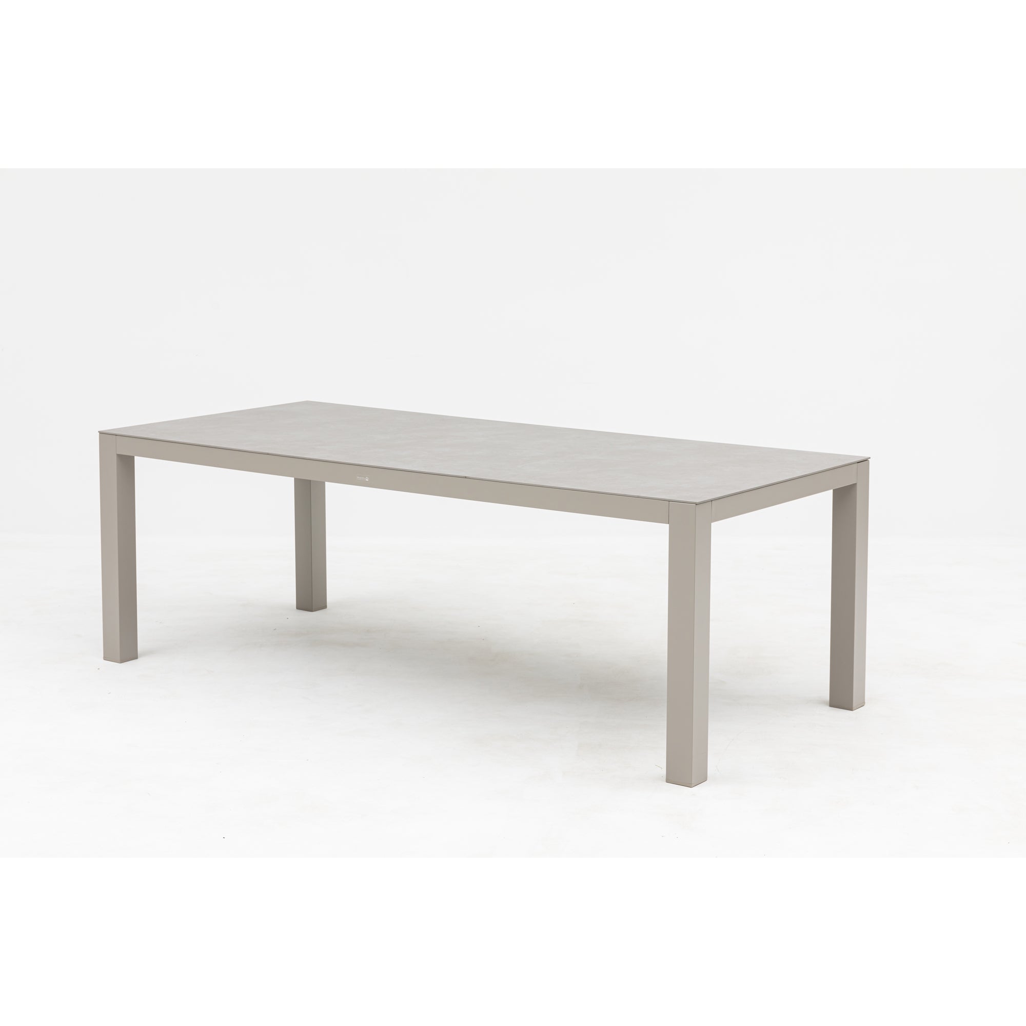 Premium Tisch Madri 220 x 100 x 75cm / Aluminium Gestell kombiniert mit einer Sintered Stone Tischplatte