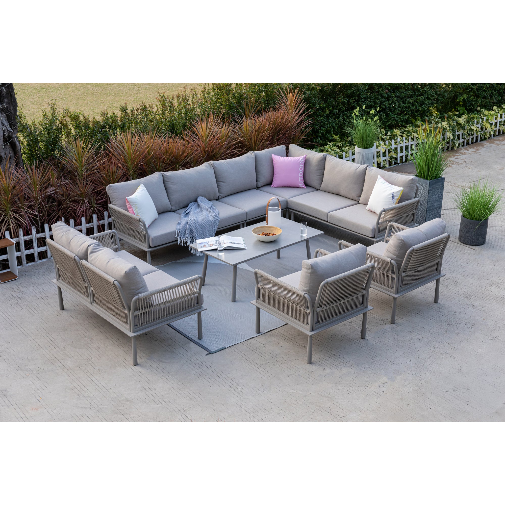 XXL Luxus Aluminium Lounge Set Madri / Wetterfest, Hochwertig & Perfektion in ihrer schönsten Form