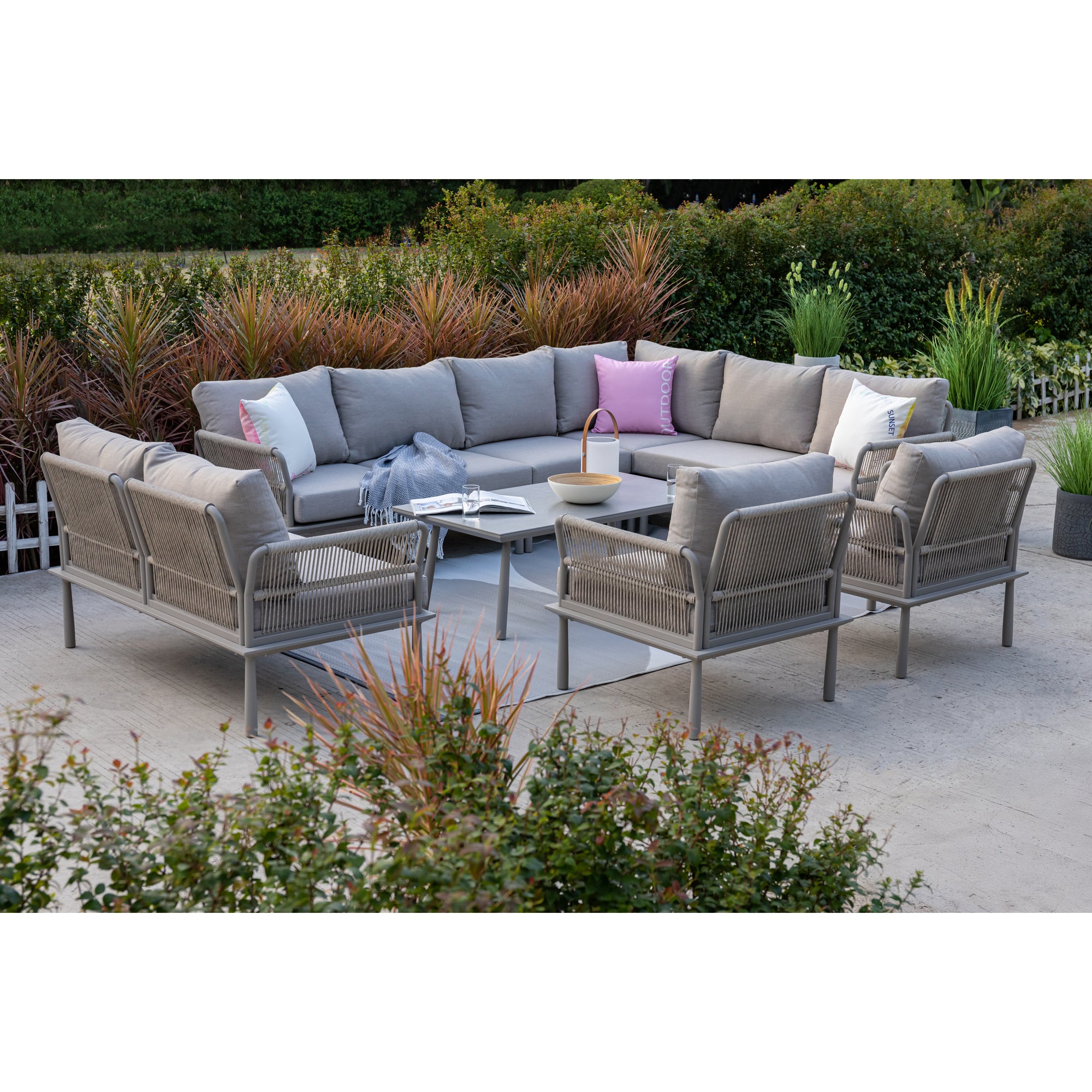 XXL Luxus Aluminium Lounge Set Madri / Wetterfest, Hochwertig & Perfektion in ihrer schönsten Form