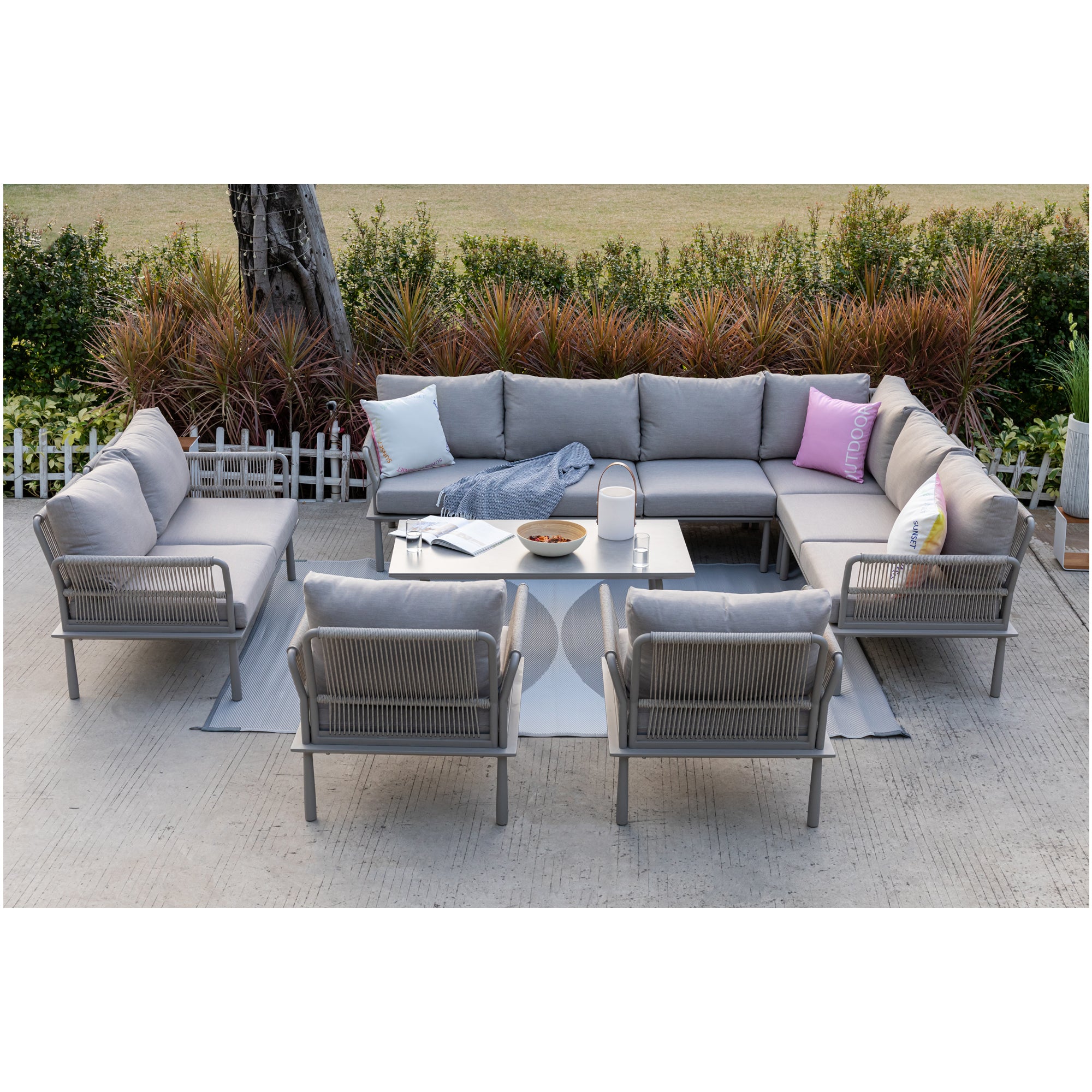 XXL Luxus Aluminium Lounge Set Madri / Wetterfest, Hochwertig & Perfektion in ihrer schönsten Form