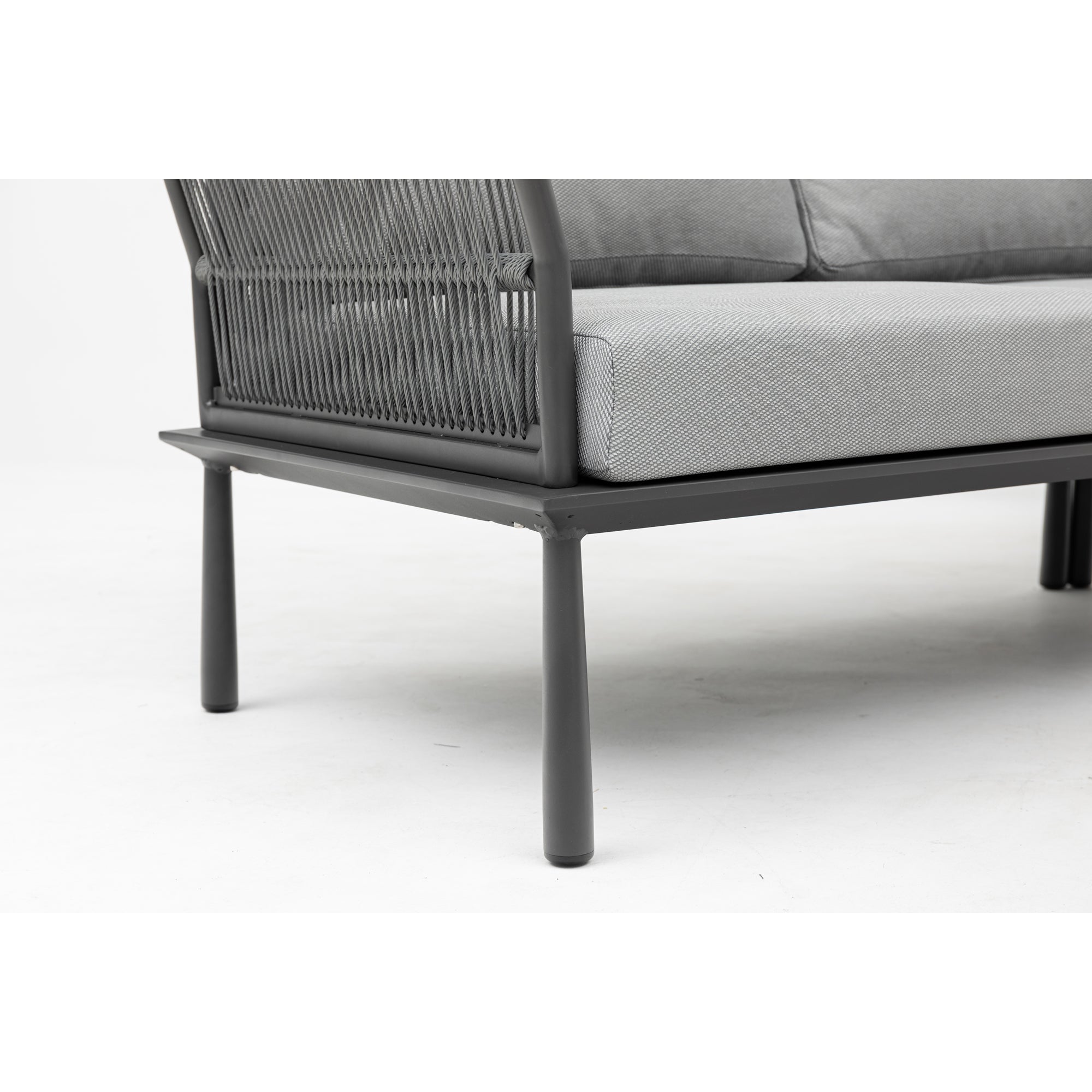XXL Luxus Aluminium Lounge Set Madri Nero / Wetterfest, Hochwertig & Perfektion in ihrer schönsten Form