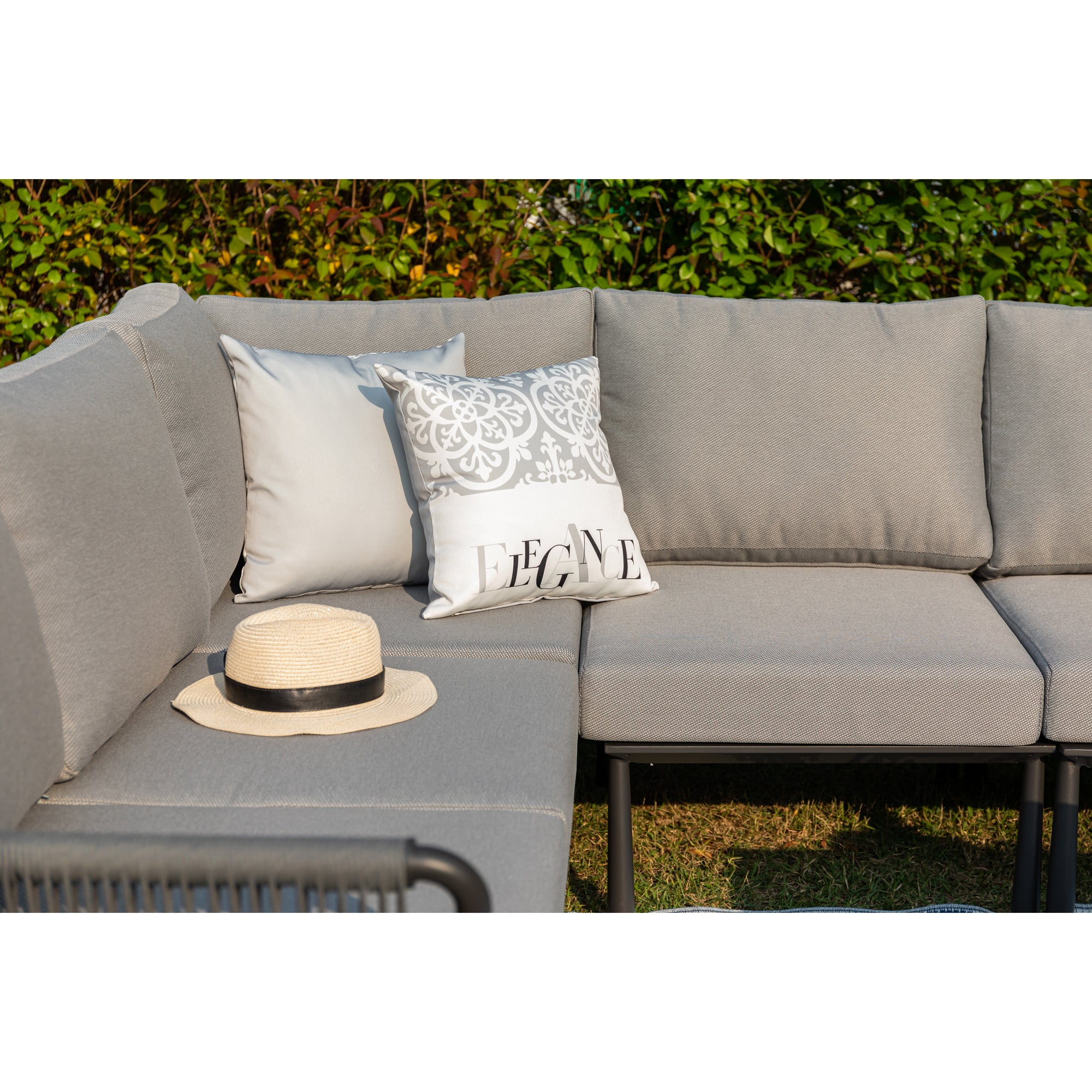 XXL Luxus Aluminium Lounge Set Madri Nero / Wetterfest, Hochwertig & Perfektion in ihrer schönsten Form