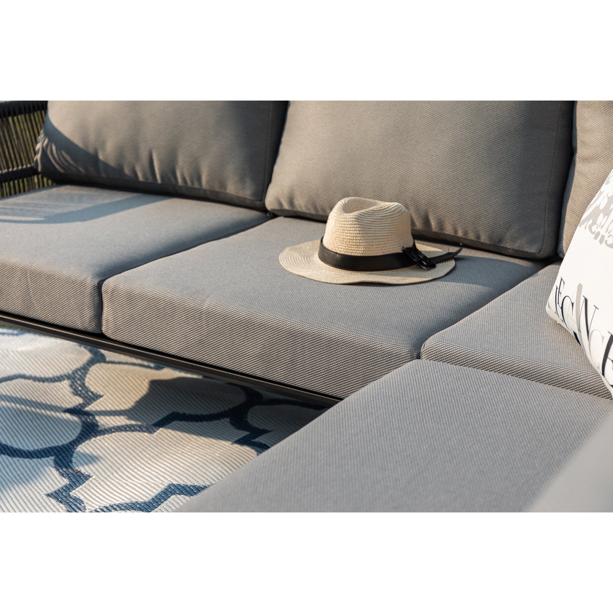 XXL Luxus Aluminium Lounge Set Madri Nero / Wetterfest, Hochwertig & Perfektion in ihrer schönsten Form