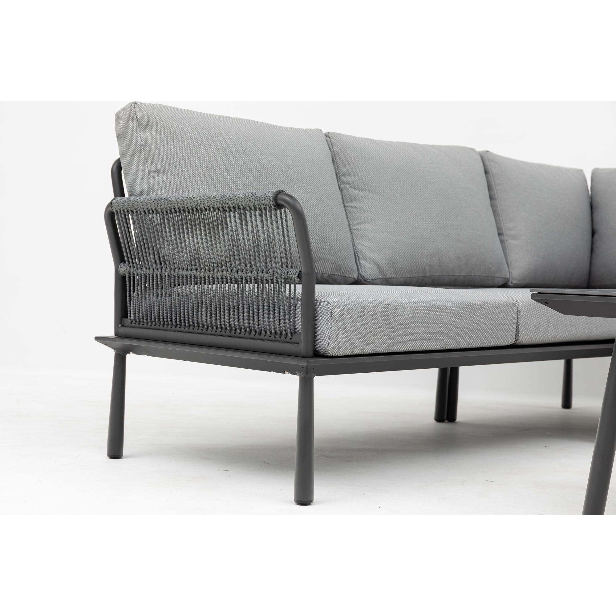 XXL Luxus Aluminium Lounge Set Madri Nero / Wetterfest, Hochwertig & Perfektion in ihrer schönsten Form