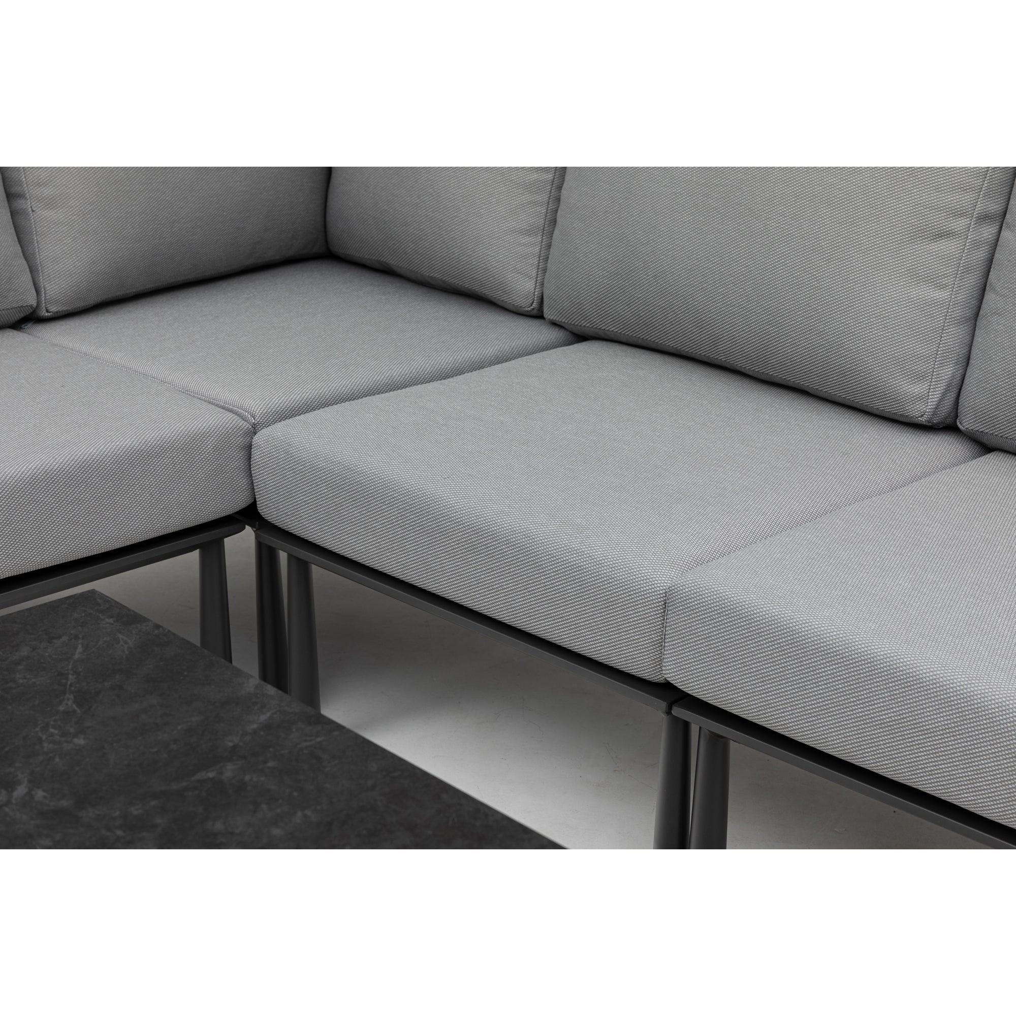 XXL Luxus Aluminium Lounge Set Madri Nero / Wetterfest, Hochwertig & Perfektion in ihrer schönsten Form