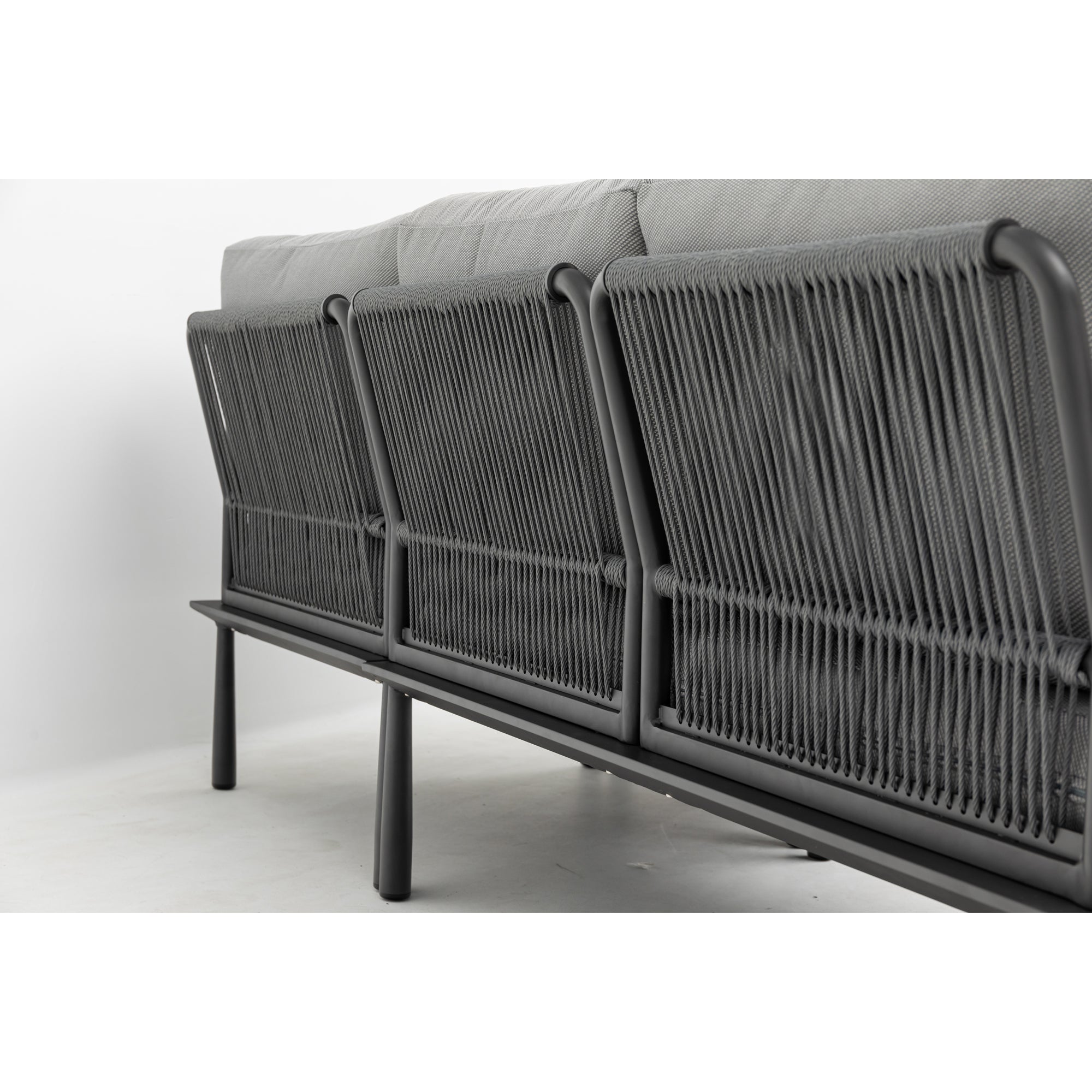 XXL Luxus Aluminium Lounge Set Madri Nero / Wetterfest, Hochwertig & Perfektion in ihrer schönsten Form