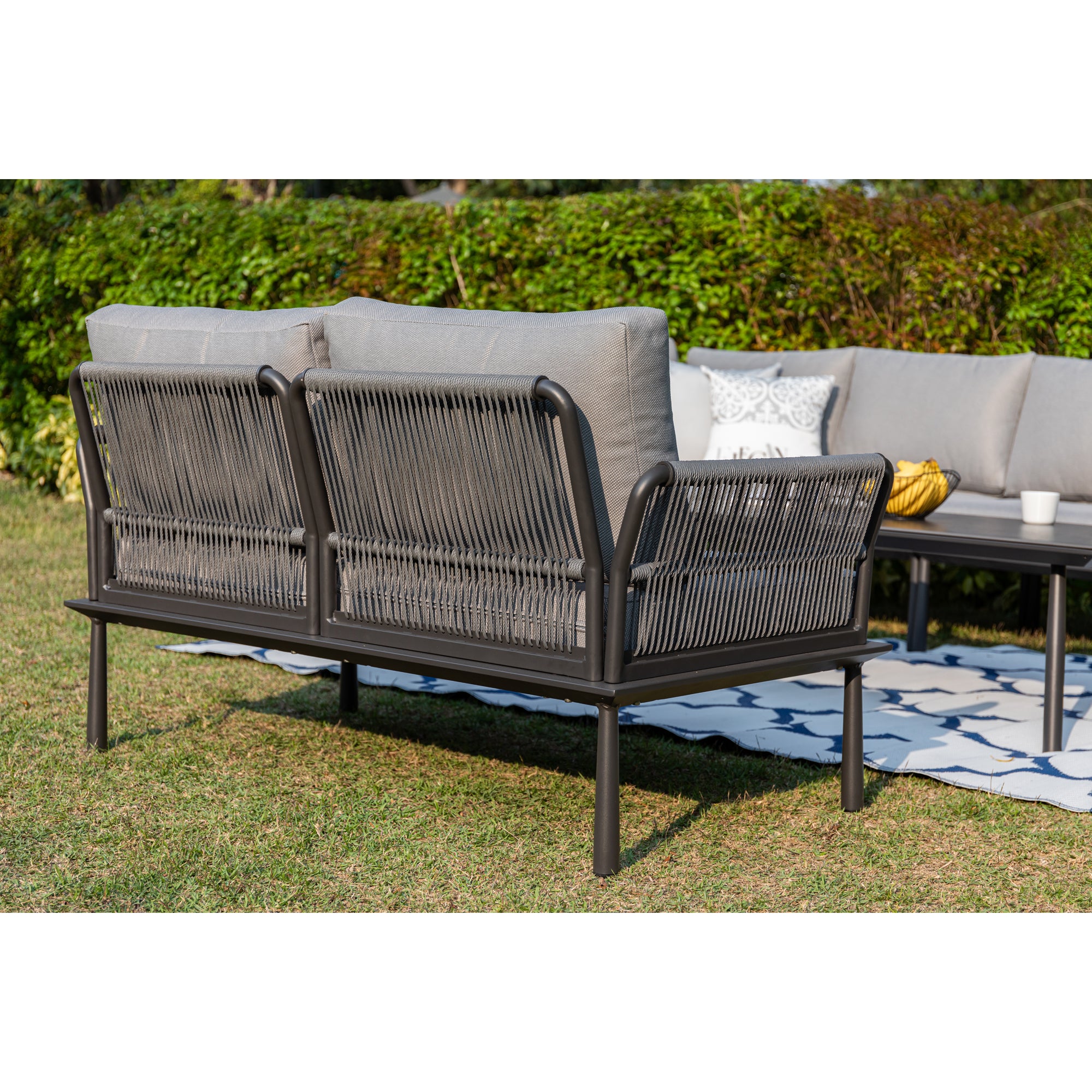 XXL Luxus Aluminium Lounge Set Madri Nero / Wetterfest, Hochwertig & Perfektion in ihrer schönsten Form