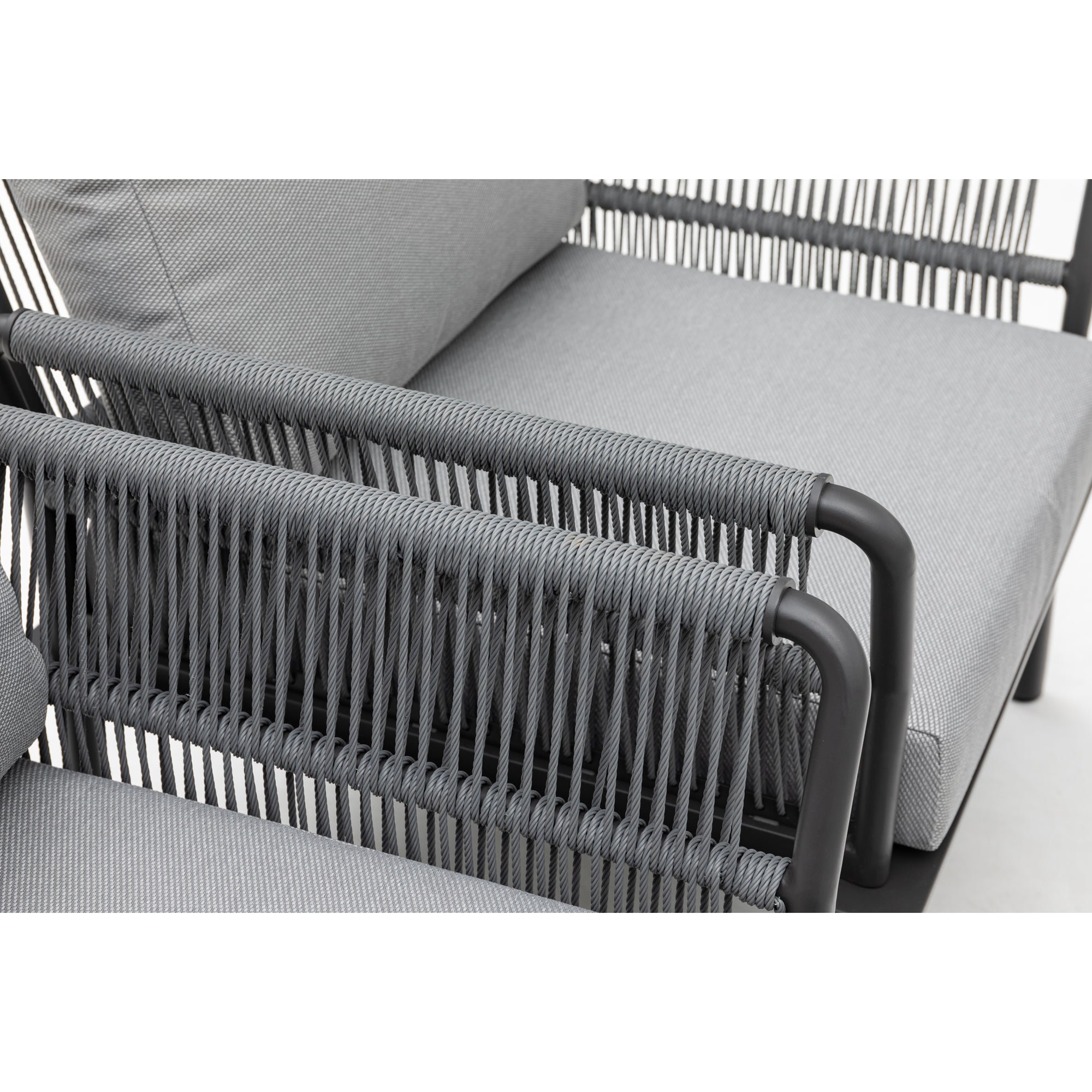 XXL Luxus Aluminium Lounge Set Madri Nero / Wetterfest, Hochwertig & Perfektion in ihrer schönsten Form