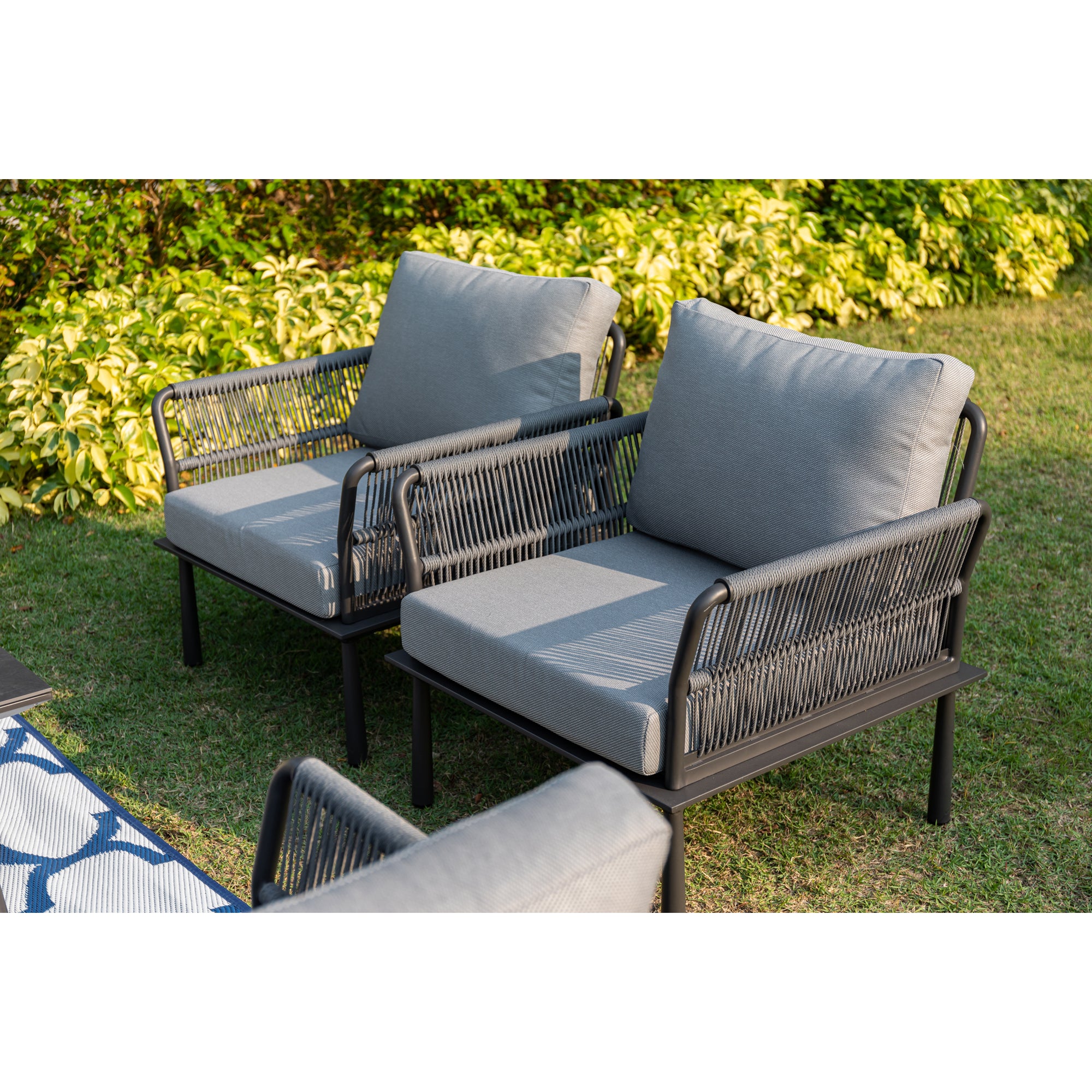 XXL Luxus Aluminium Lounge Set Madri Nero / Wetterfest, Hochwertig & Perfektion in ihrer schönsten Form