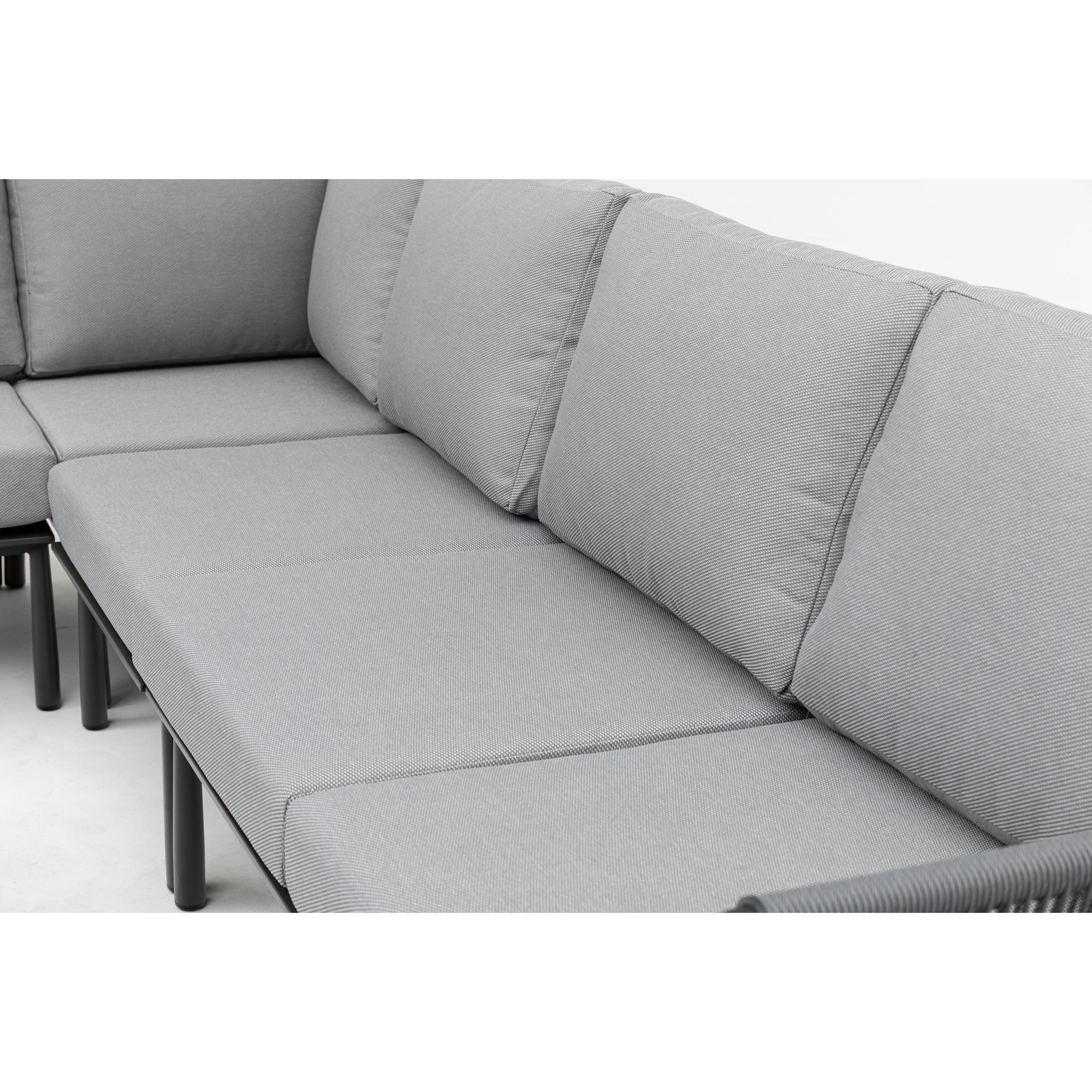 XXL Luxus Aluminium Lounge Set Madri Nero / Wetterfest, Hochwertig & Perfektion in ihrer schönsten Form