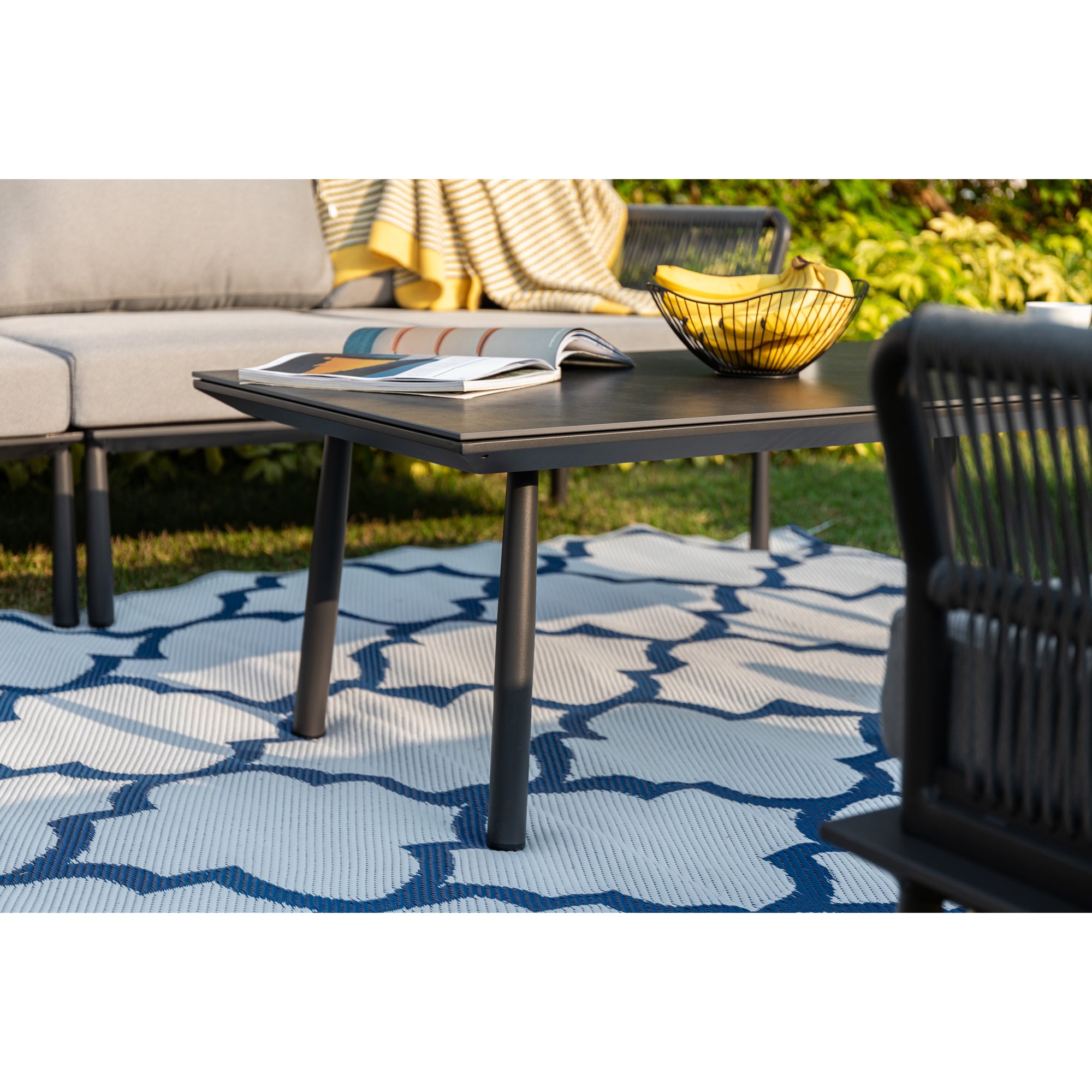 XXL Luxus Aluminium Lounge Set Madri Nero / Wetterfest, Hochwertig & Perfektion in ihrer schönsten Form