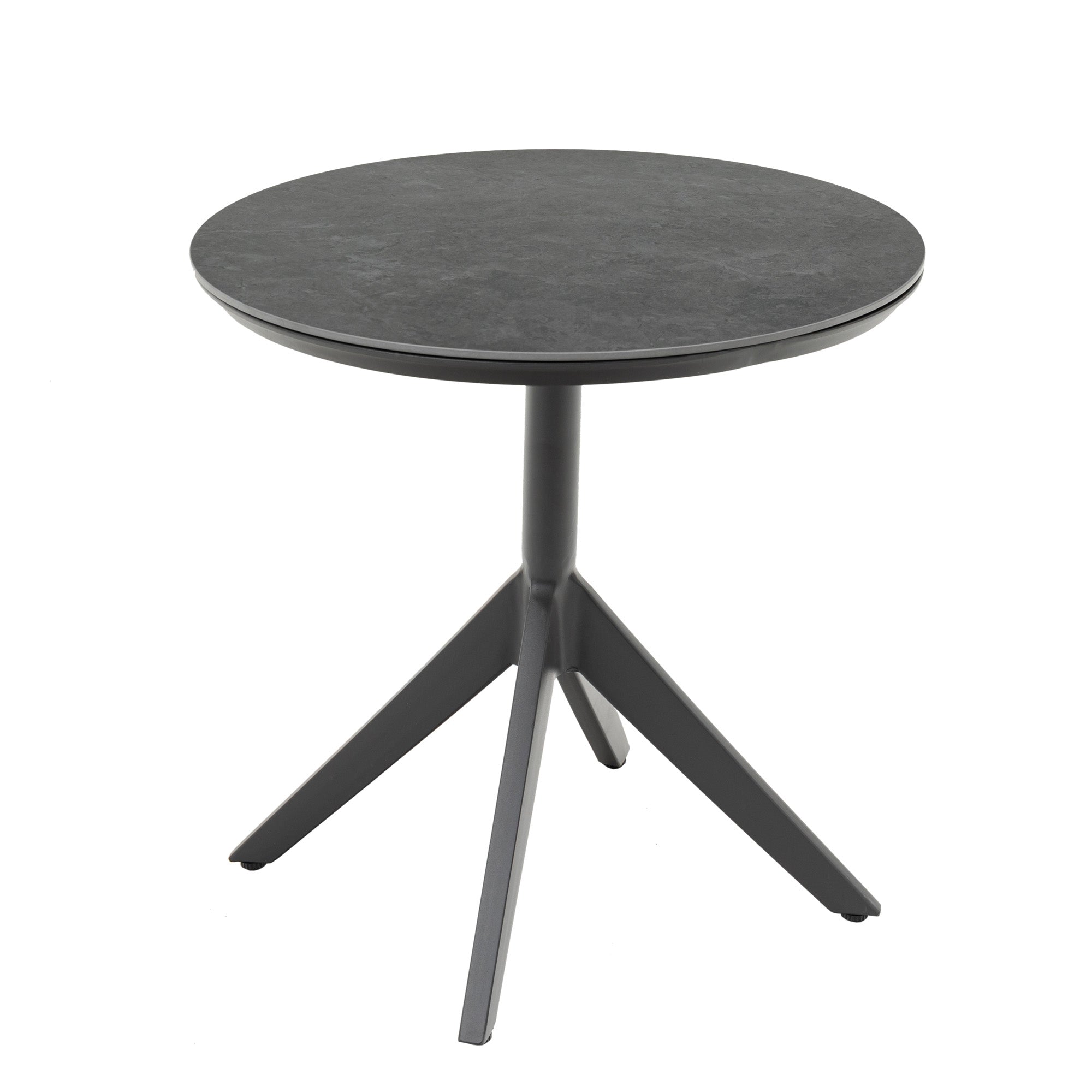 Premium Beistelltisch Madri Nero / Aluminium Gestell kombiniert mit Sintered - Stone Tischplatte