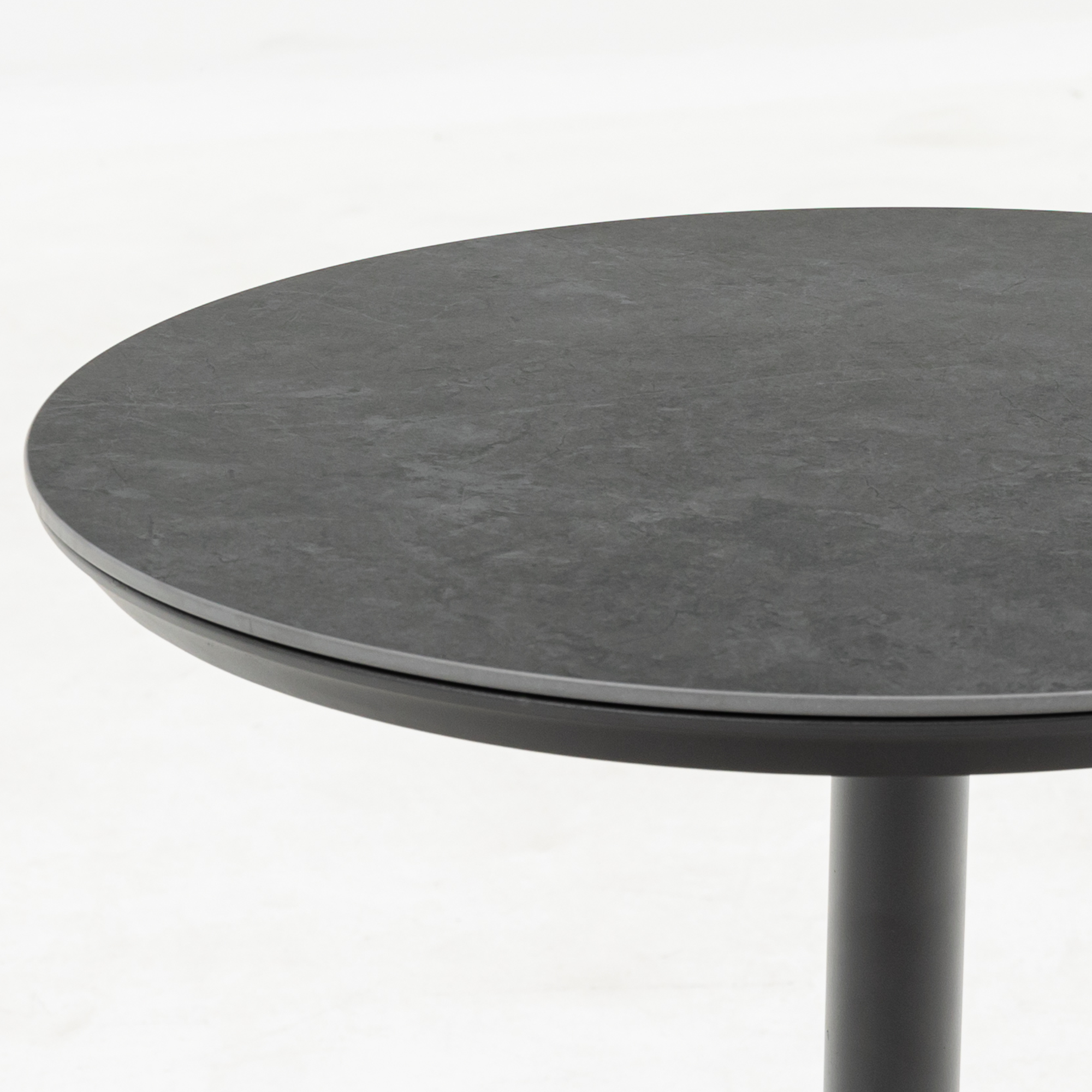 Premium Beistelltisch Madri Nero / Aluminium Gestell kombiniert mit Sintered - Stone Tischplatte