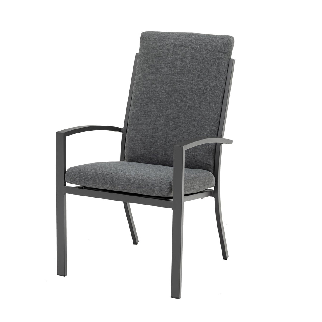 PREMIUM! Aluminium Dining Sessel Neapel grau / stapelbar