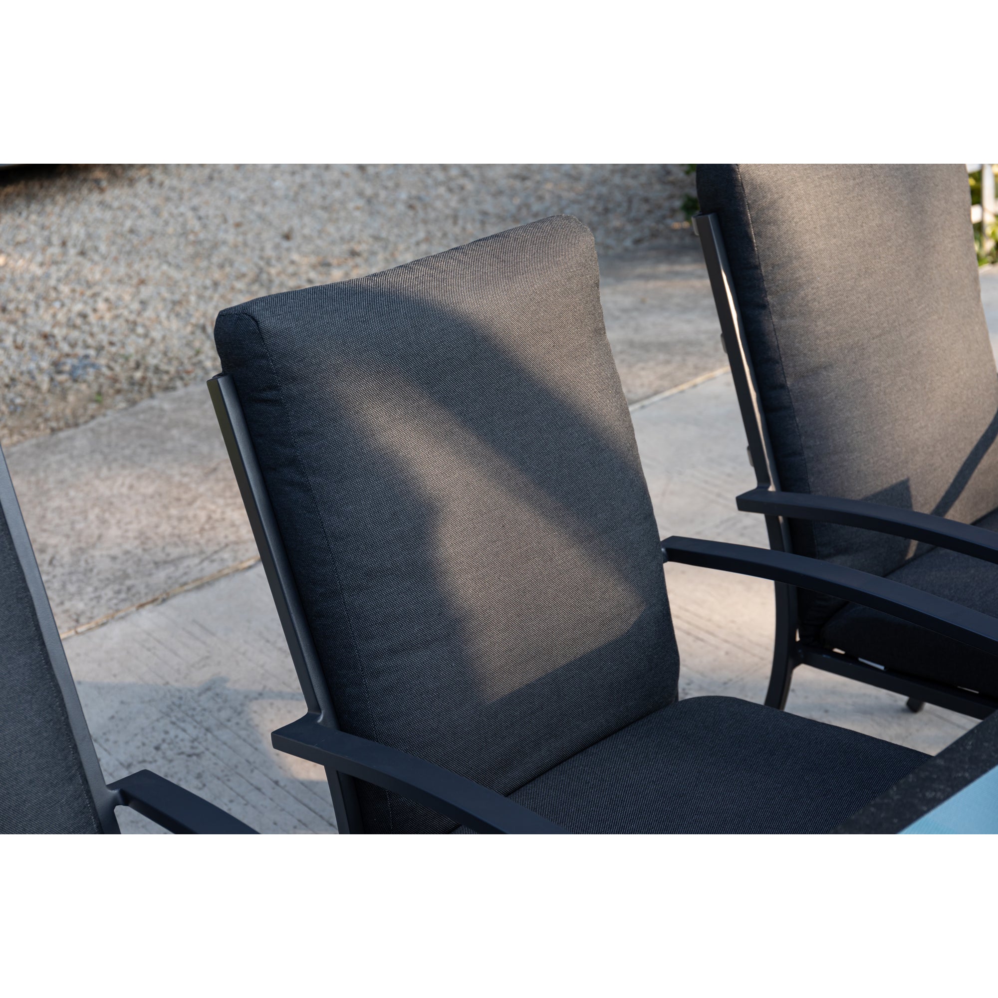 PREMIUM! Aluminium Dining Sessel Neapel grau / stapelbar
