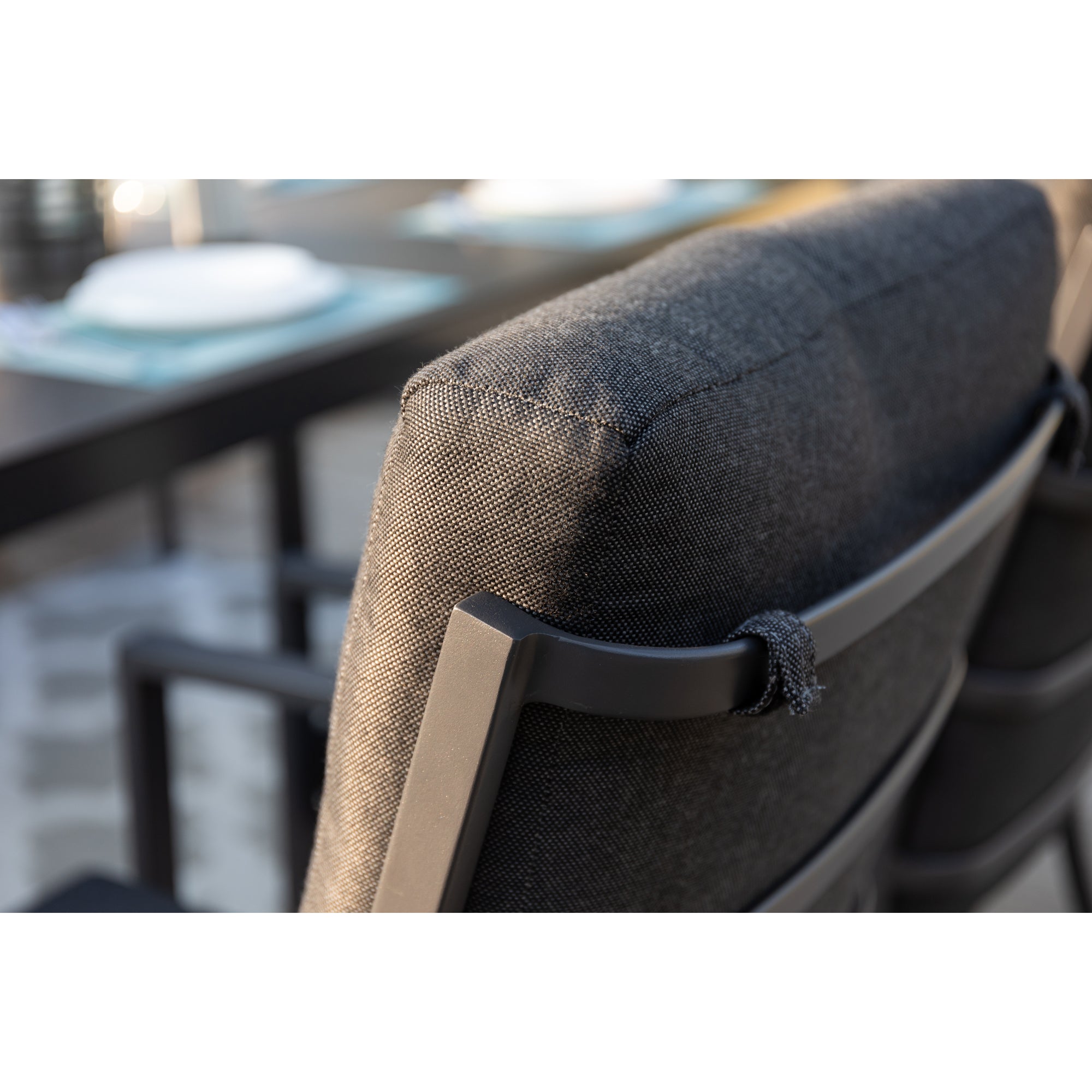 PREMIUM! Aluminium Dining Sessel Neapel grau / stapelbar
