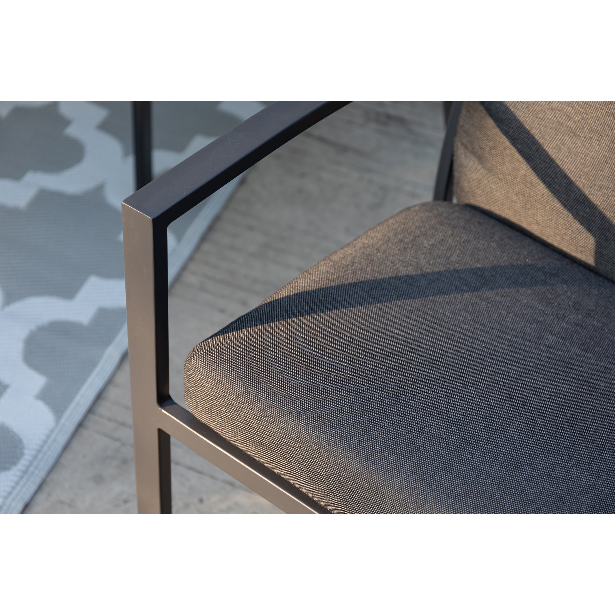 PREMIUM! Aluminium Dining Sessel Neapel grau / stapelbar