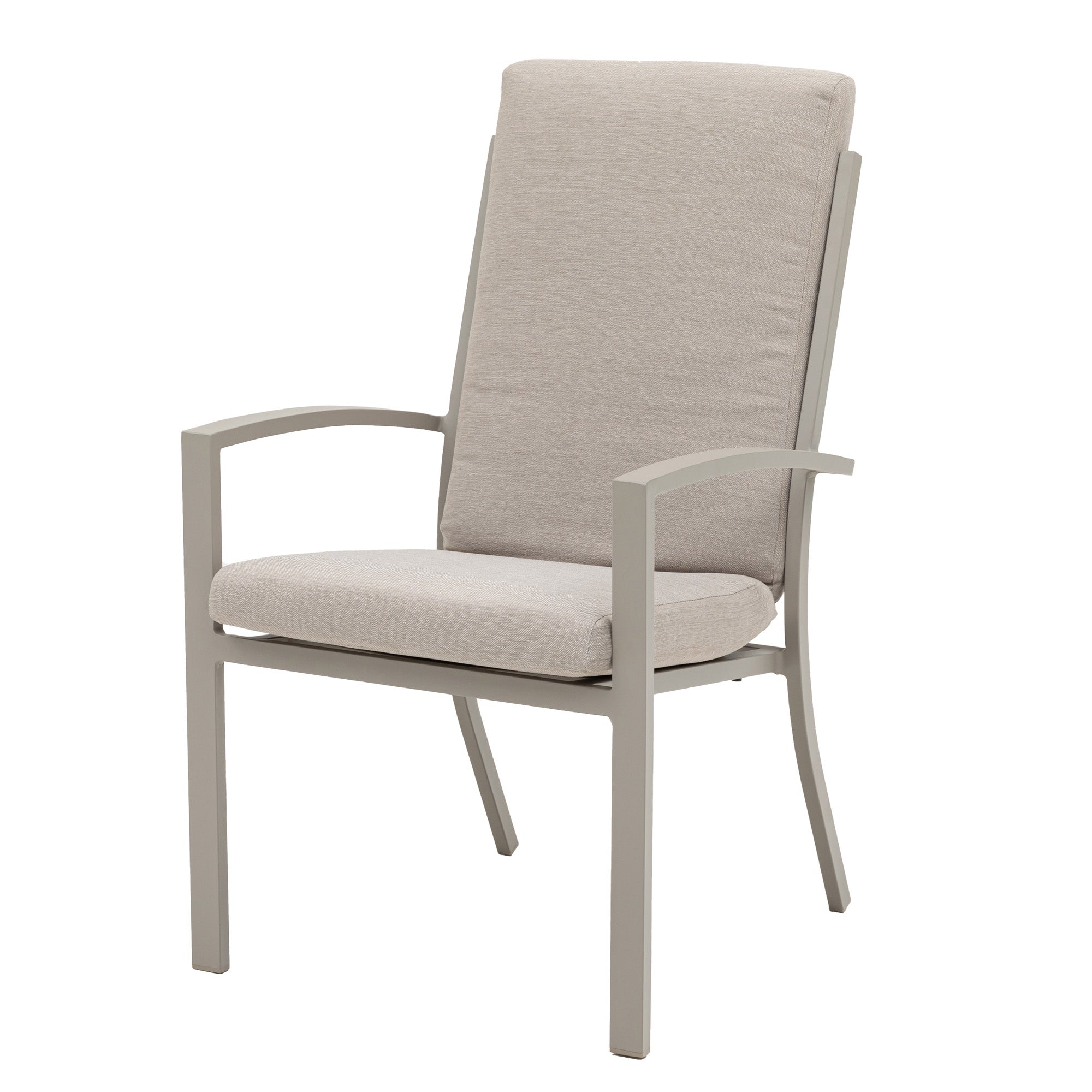 PREMIUM! Aluminium Dining Sessel Neapel natur / stapelbar