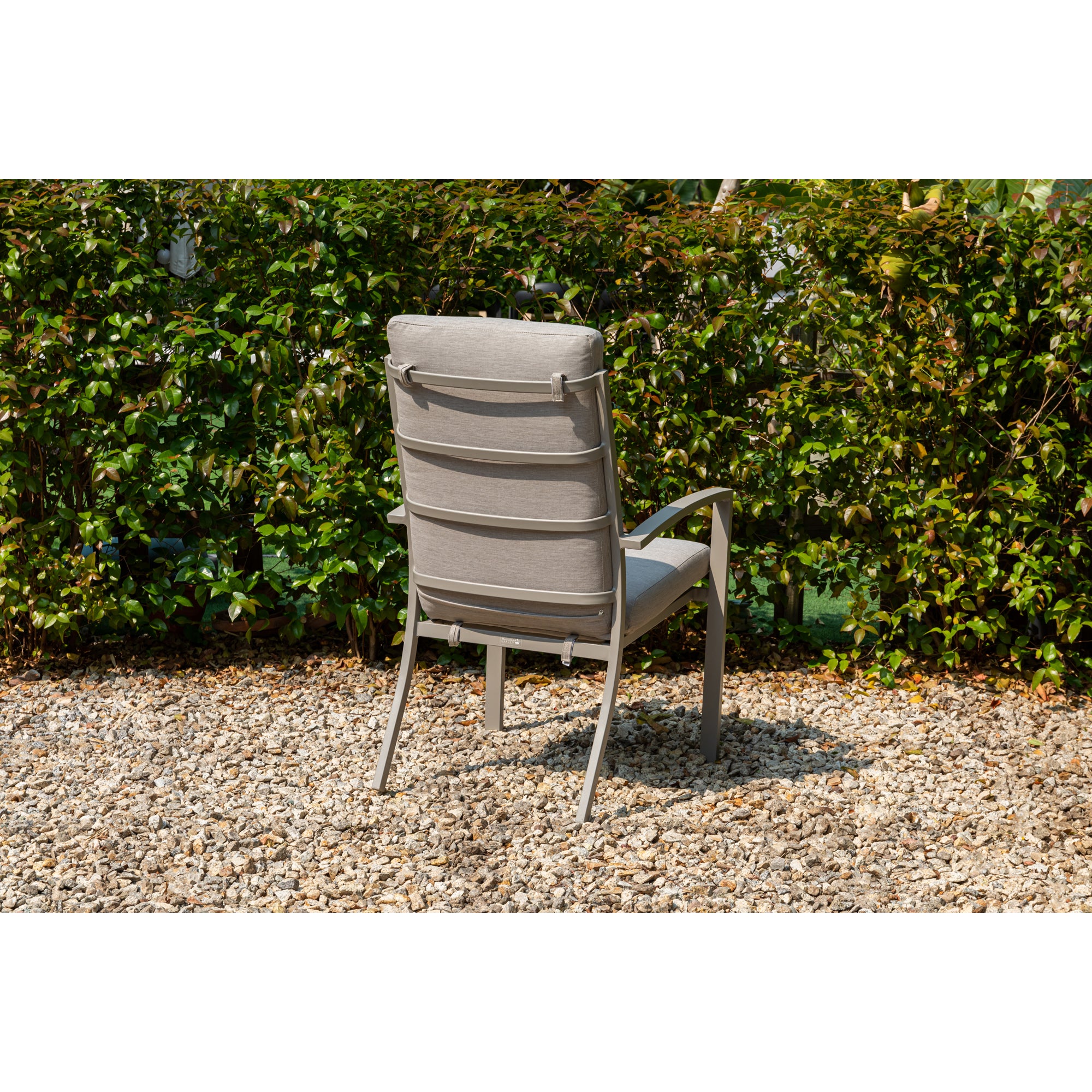 PREMIUM! Aluminium Dining Sessel Neapel natur / stapelbar