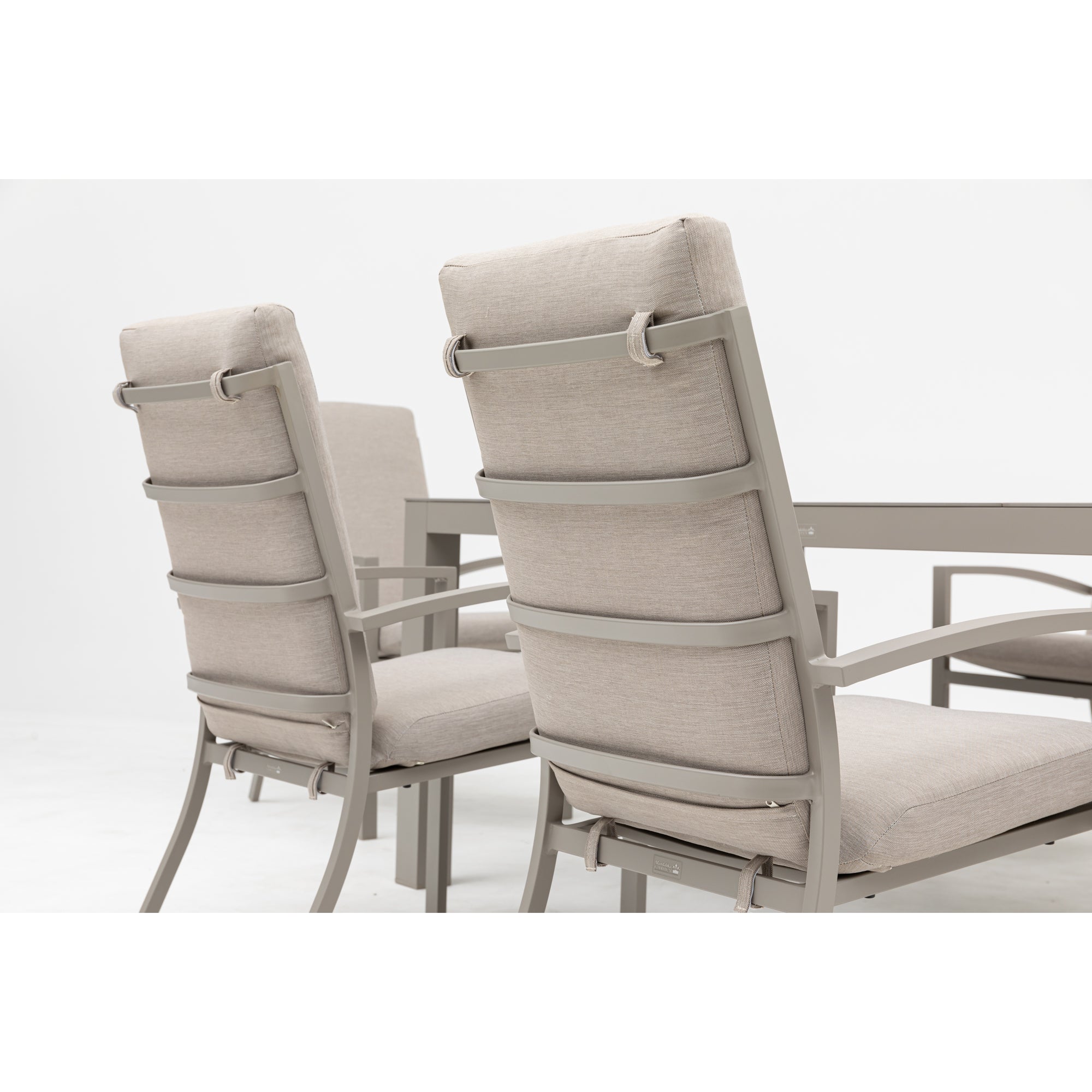 PREMIUM! Aluminium Dining Sessel Neapel natur / stapelbar