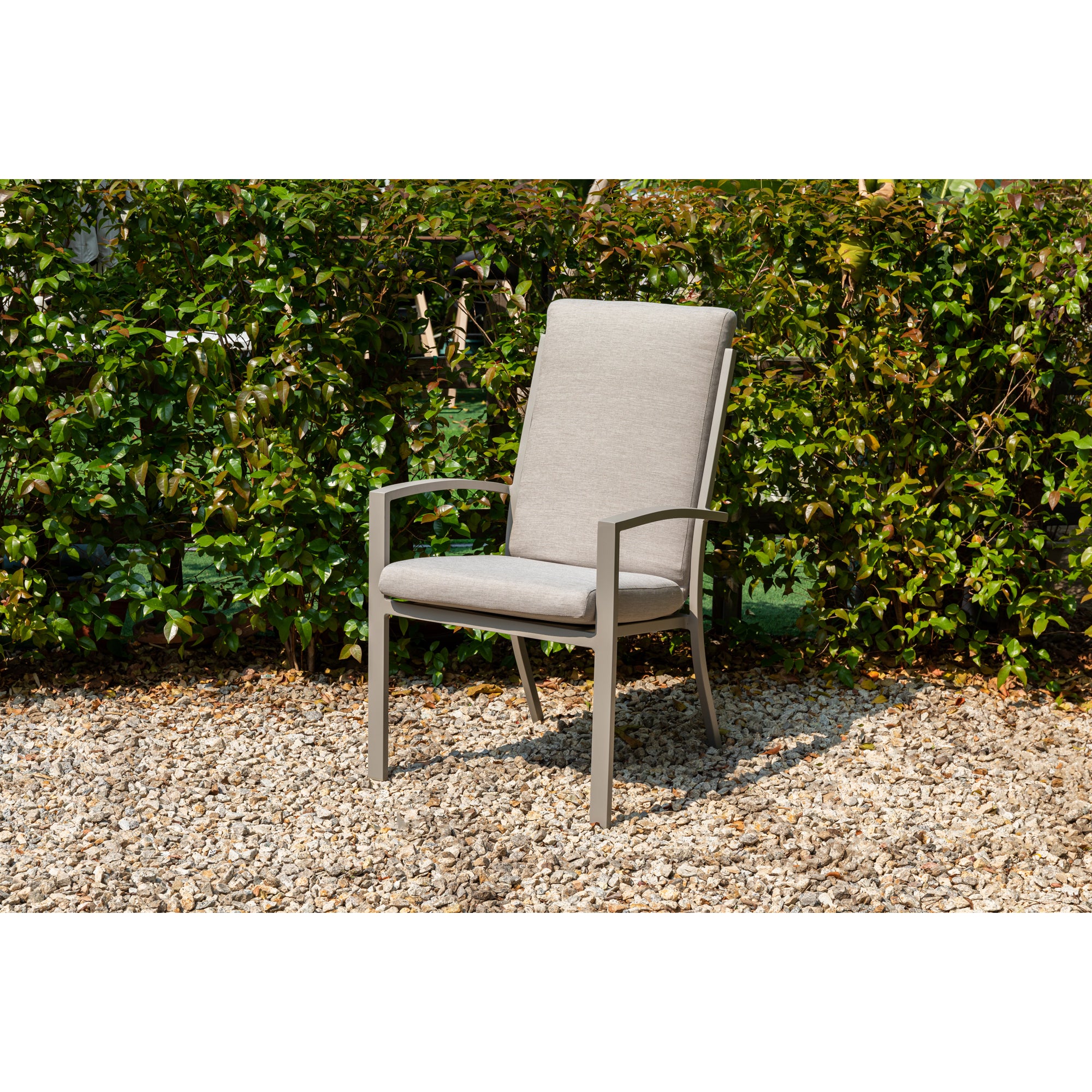 PREMIUM! Aluminium Dining Sessel Neapel natur / stapelbar