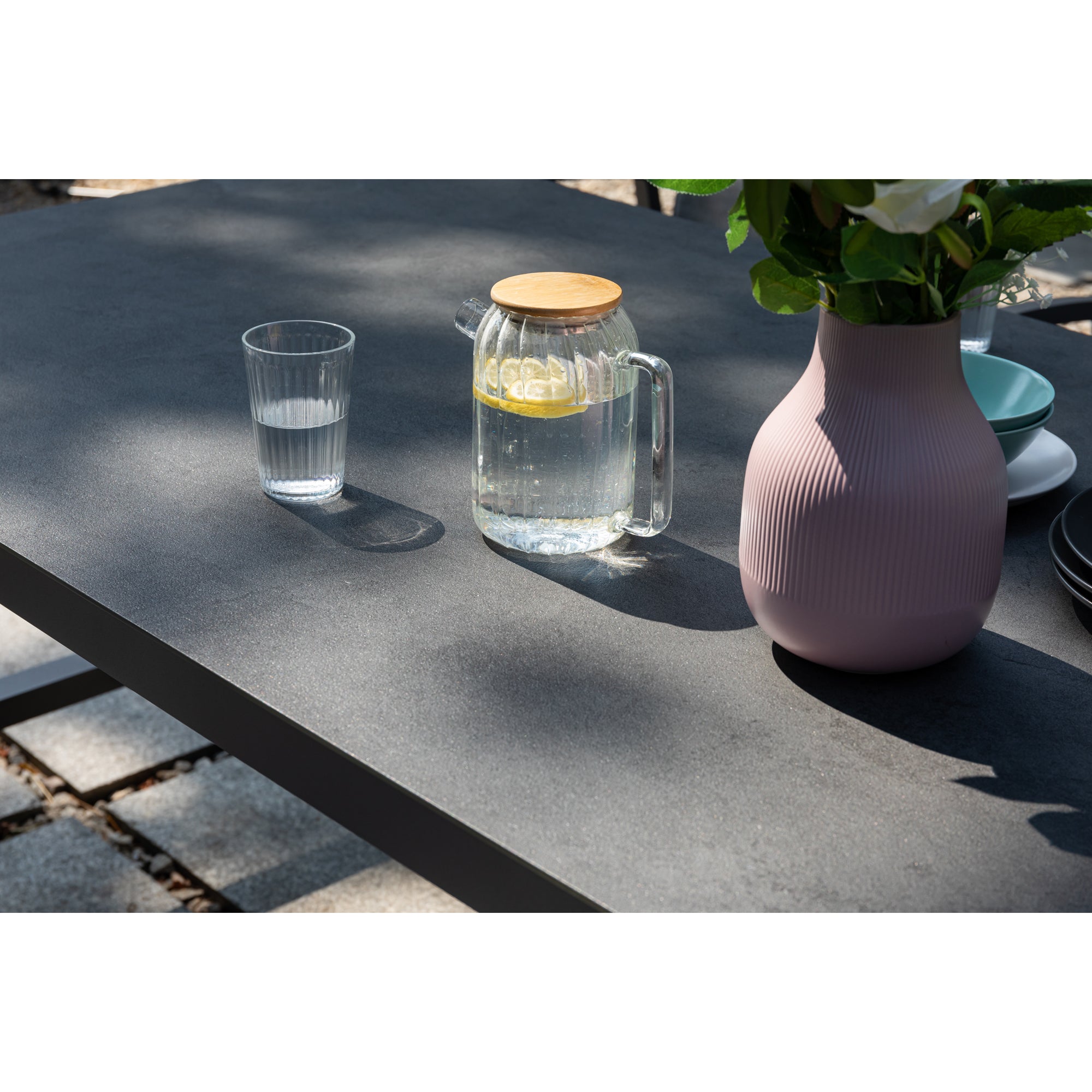 Gartenmöbel Set Arctic Deluxe / 6x Sessel im Rücken verstellbar & extra hoch / die perfekte Essgruppe