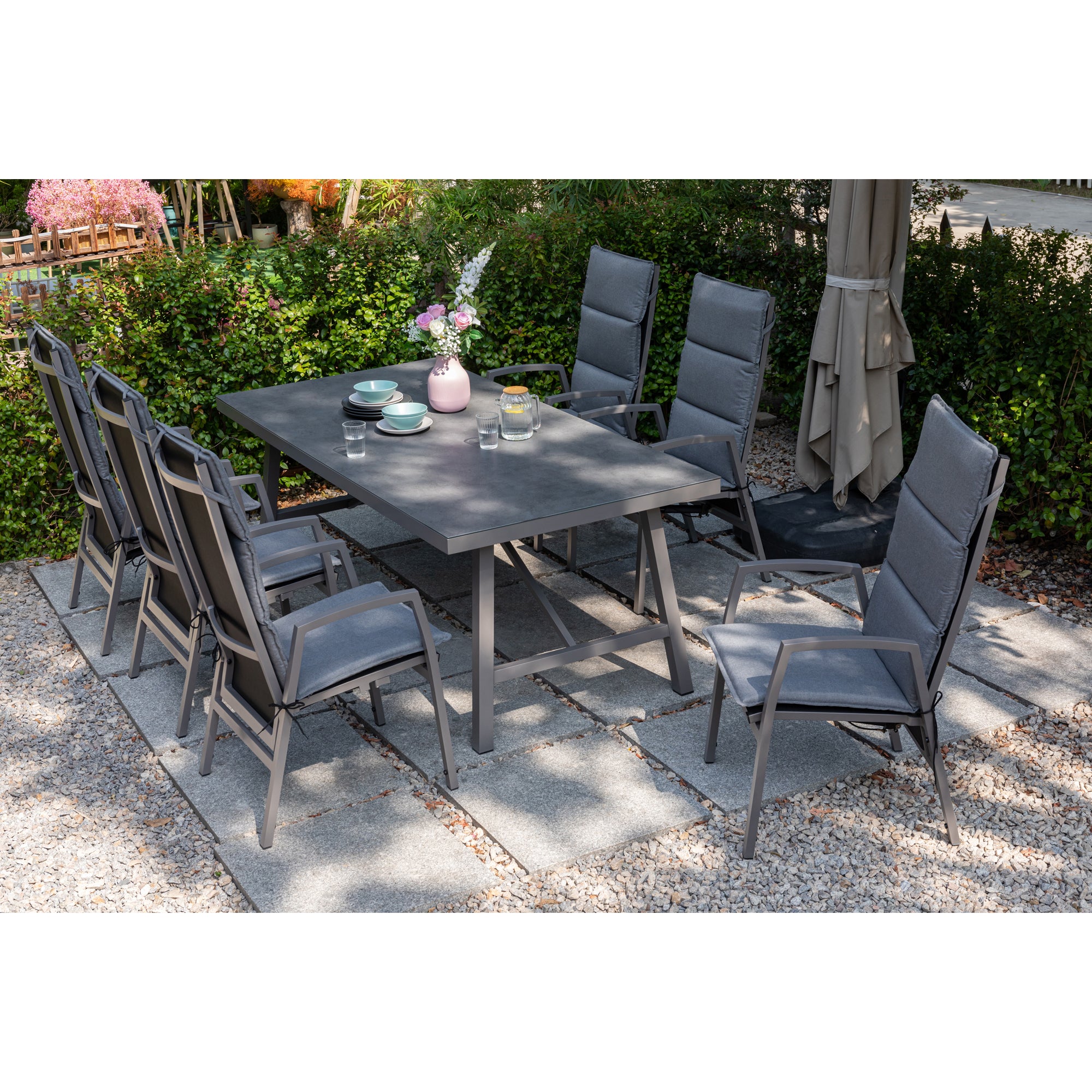 Gartenmöbel Set Arctic Deluxe / Sessel verstellbar & extra hoher Rücken