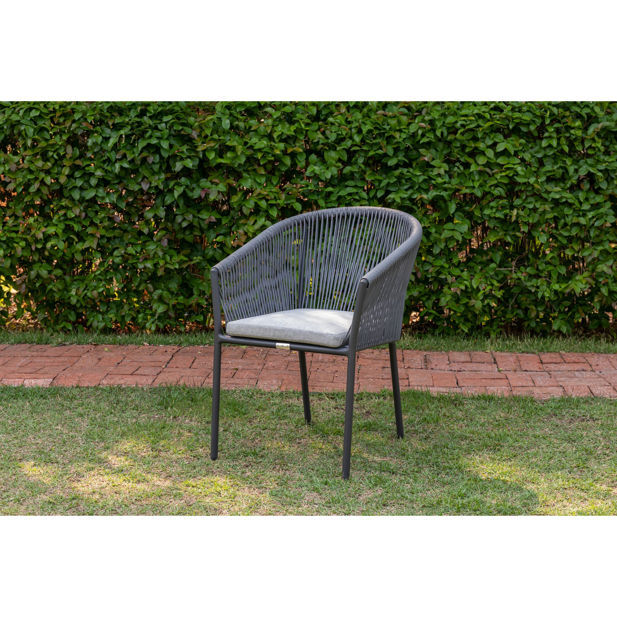☀️Summer Deal !☀️ Stapelsessel Manhattan inkl Sitzkissen / Aluminium kombiniert mit Rope Seilen