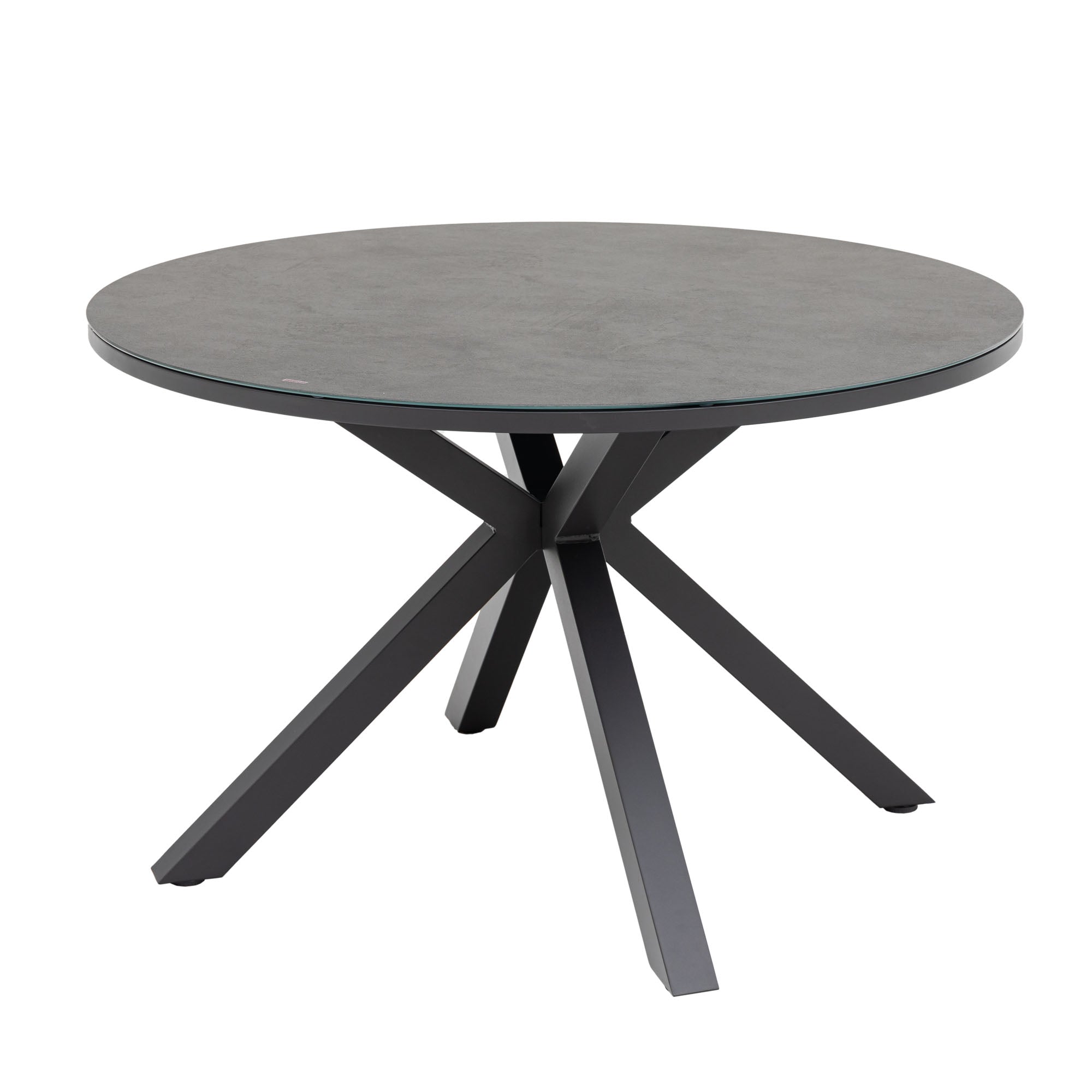 Esstisch Manhattan rund Ø120cm / Aluminium mit einer schönen Dekor Tischplatte