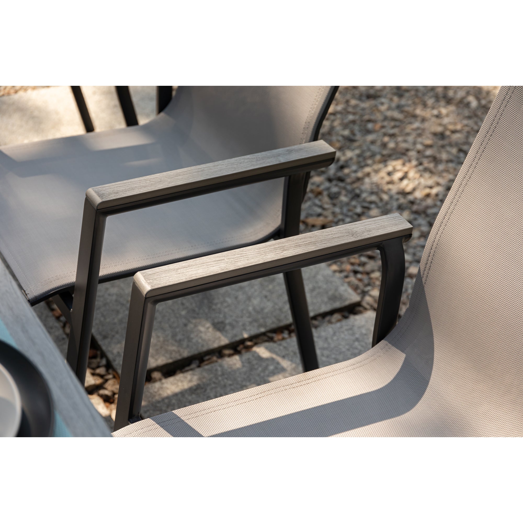 *SO SCHMECKT DER SOMMER!* 7 tlg. Essgruppe Meran shadow grey / Aluminium kombiniert mit Nonwood Royal Grey Look Elementen