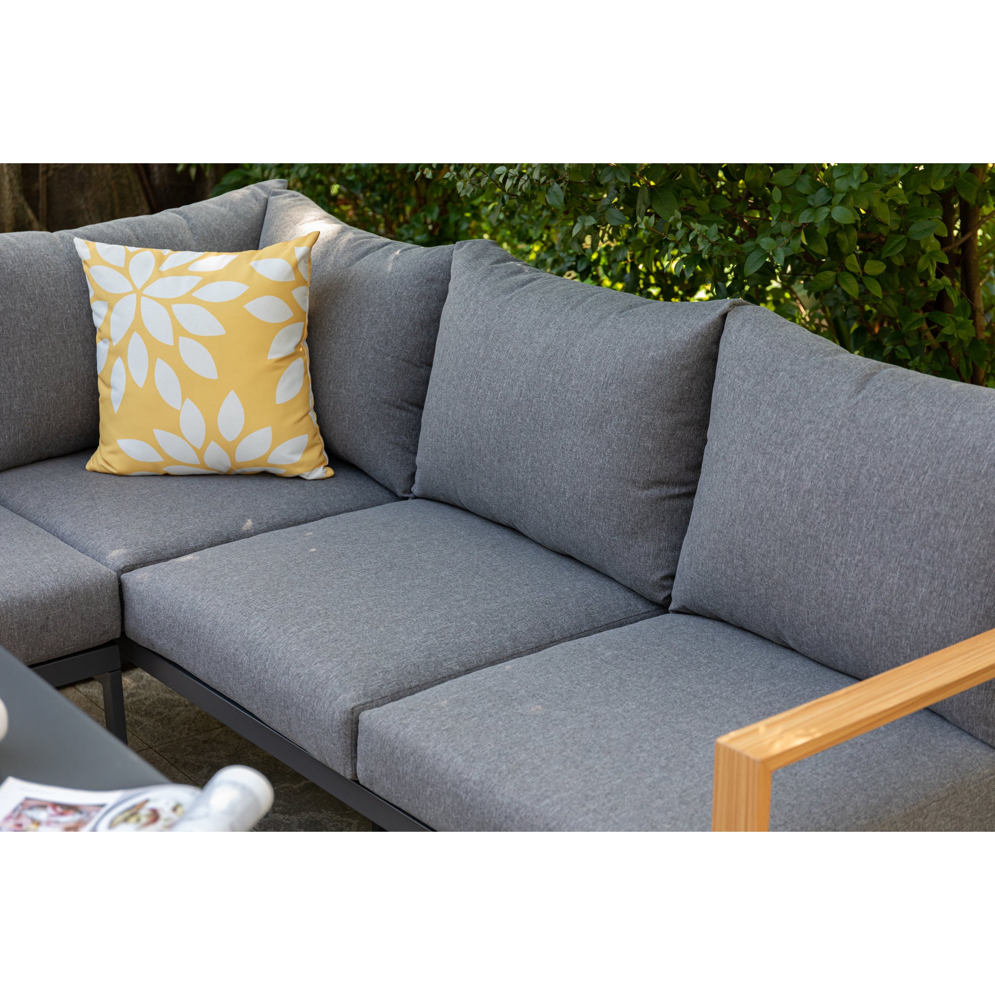 ***CHRISTMAS SPECIAL*** Moderne Aluminium Eck Lounge Luzern in edler Teak-Holzoptik