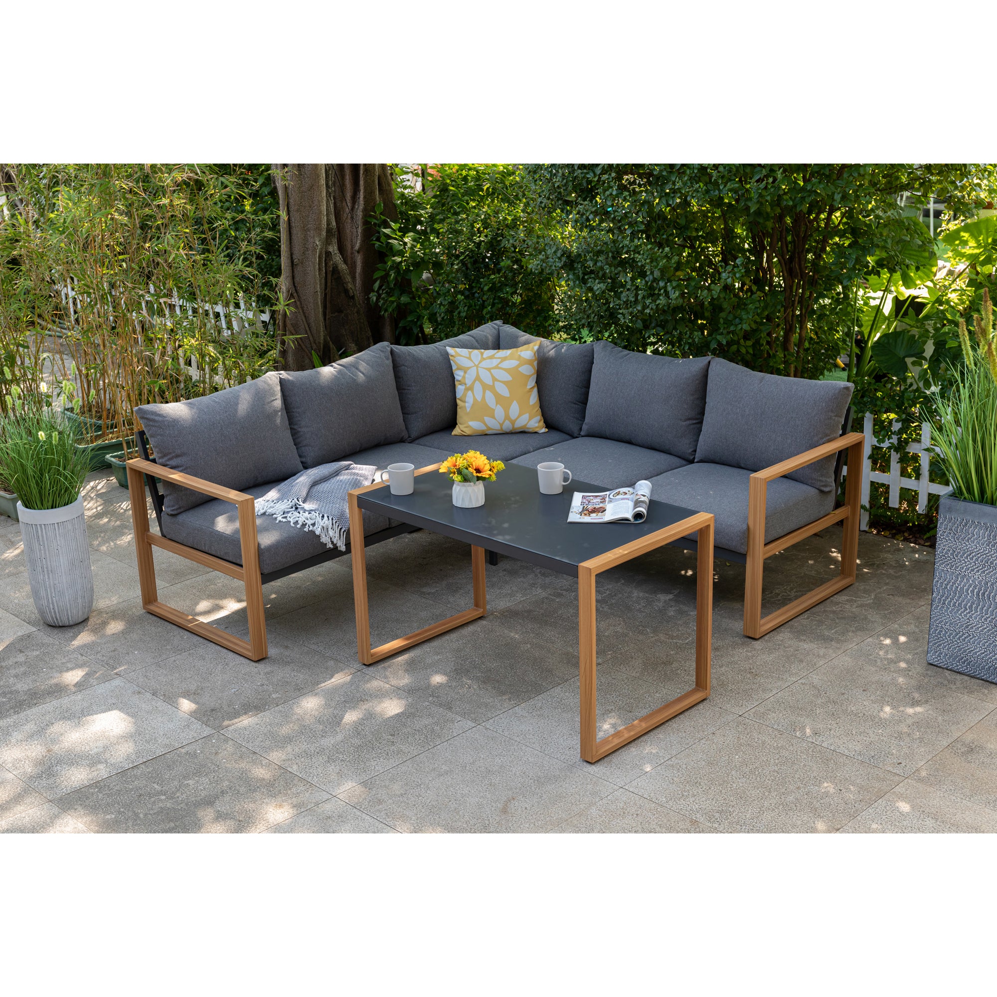 SUMMER SALE ☀️⛱️🏝️ Moderne Aluminium Eck Lounge Luzern / Wetterfest