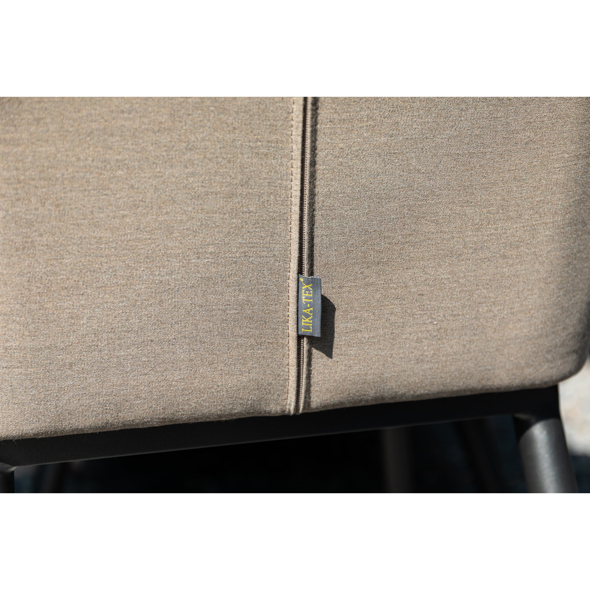 7 tlg. Outdoor Dining Set Puro + Avantage, 100% wetterfest dank LIKA-TEX® Bezug Sand (Natur)