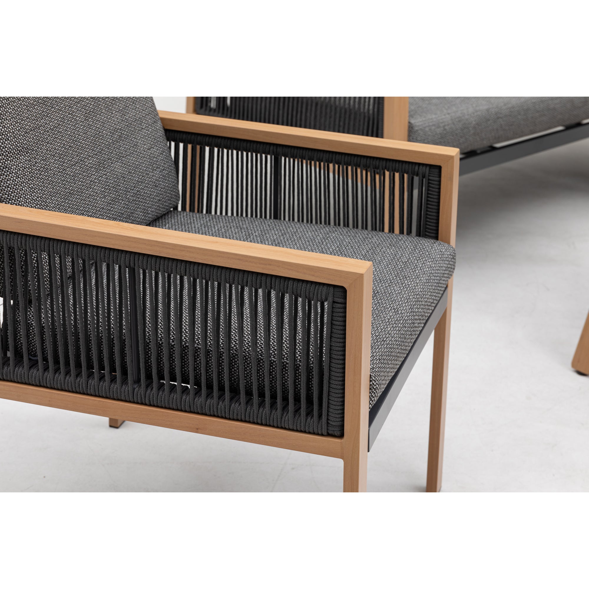 XXL Comfort Gartenmöbel Lounge Dining Set Aria inkl. 2x Sessel in Holzoptik