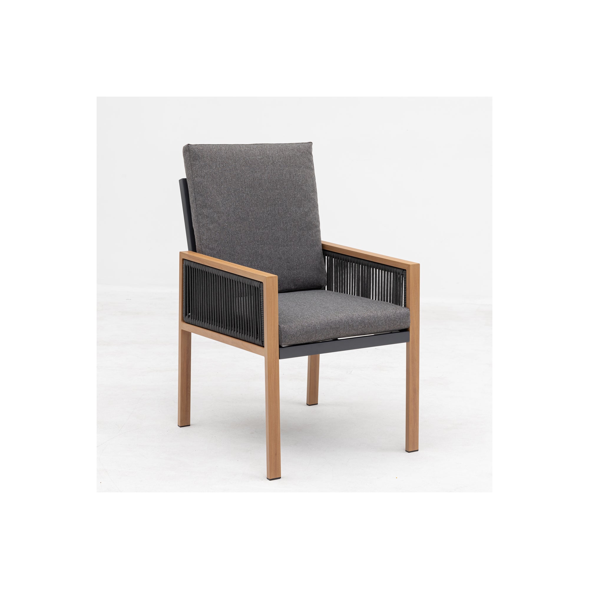 XXL Comfort Gartenmöbel Lounge Dining Set Aria inkl. 2x Sessel in Holzoptik