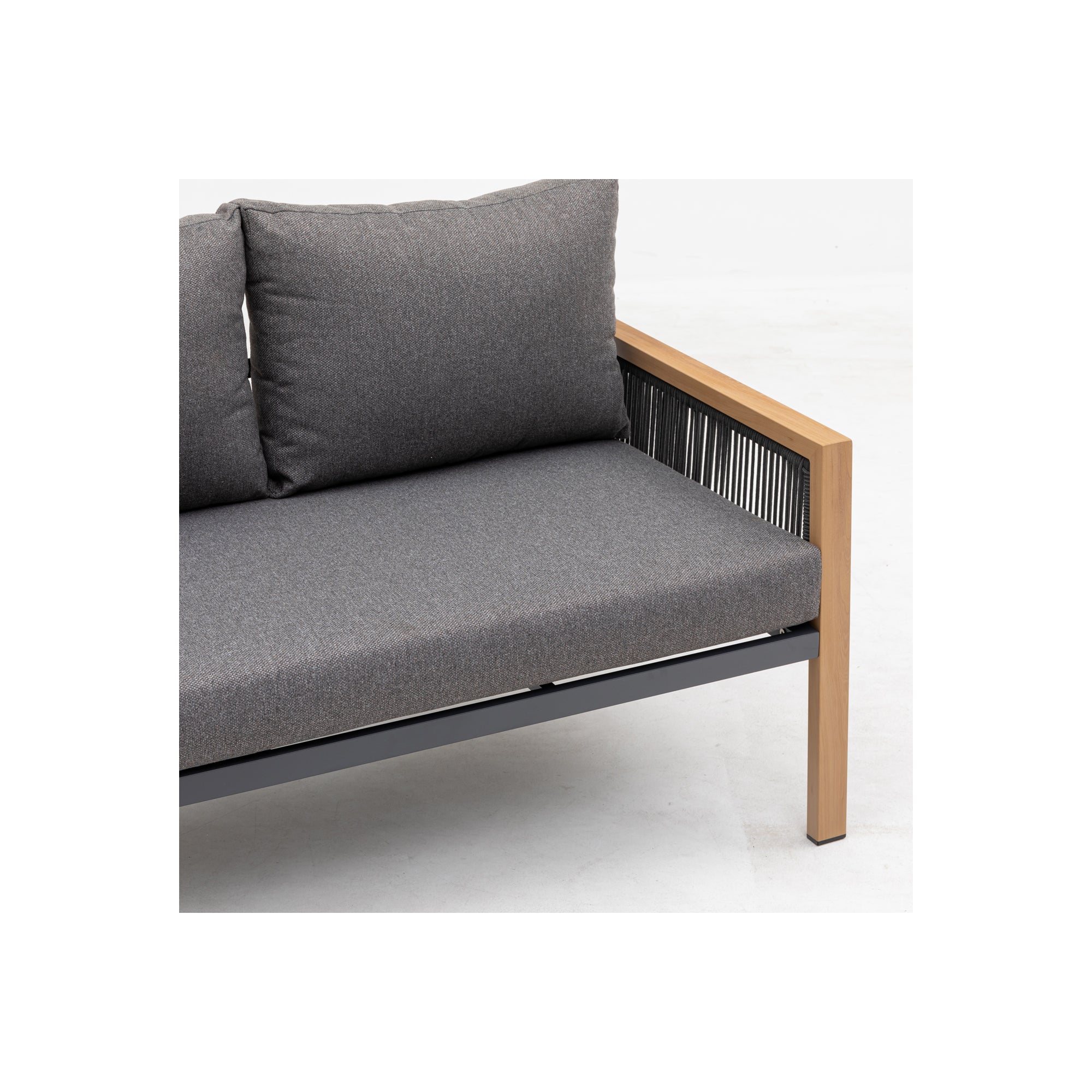 XXL Comfort Gartenmöbel Lounge Dining Set Aria inkl. 2x Sessel in Holzoptik