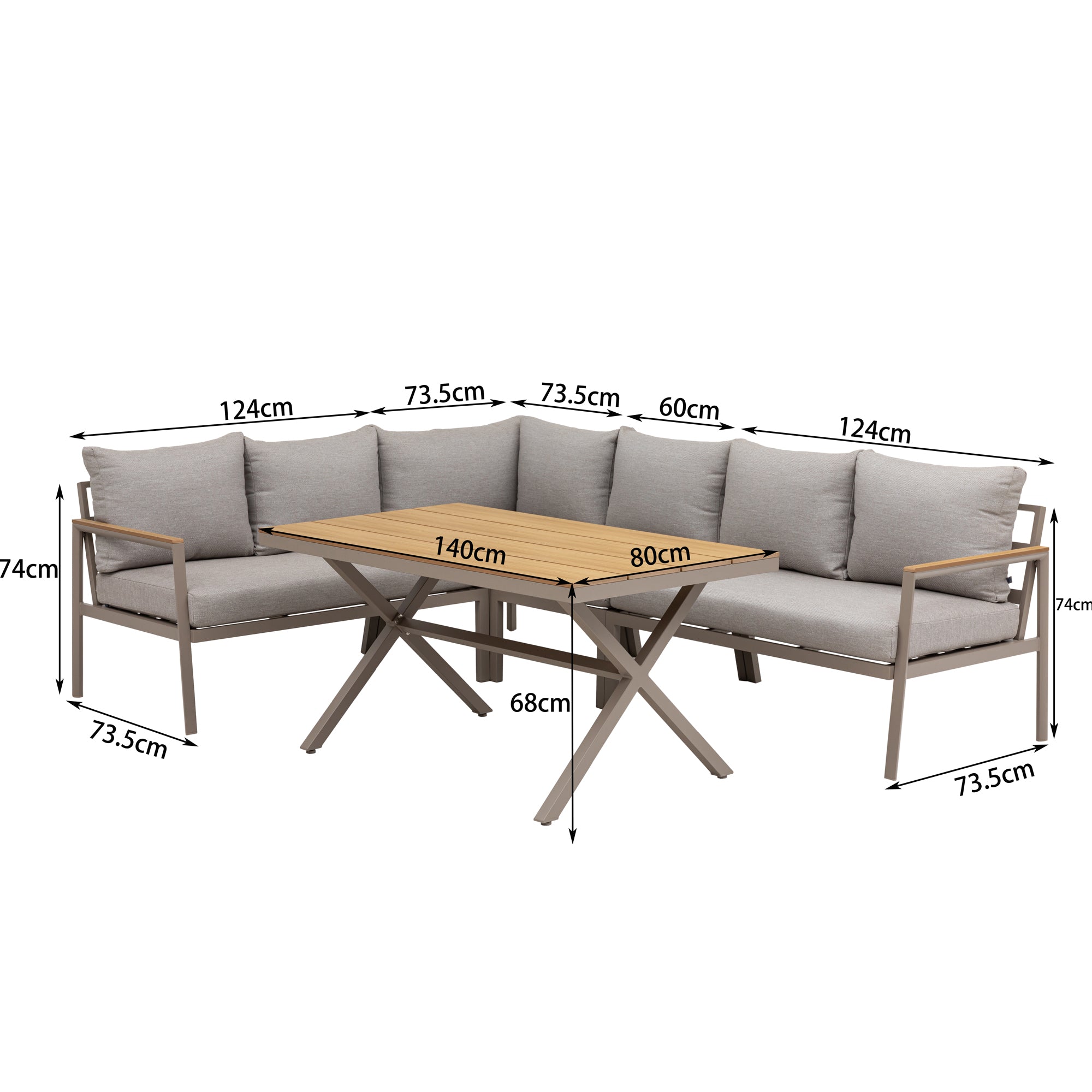 Dining Lounge Set Meran - Luxeriös & Natürlich schön. Pflegeleicht komfortabel.