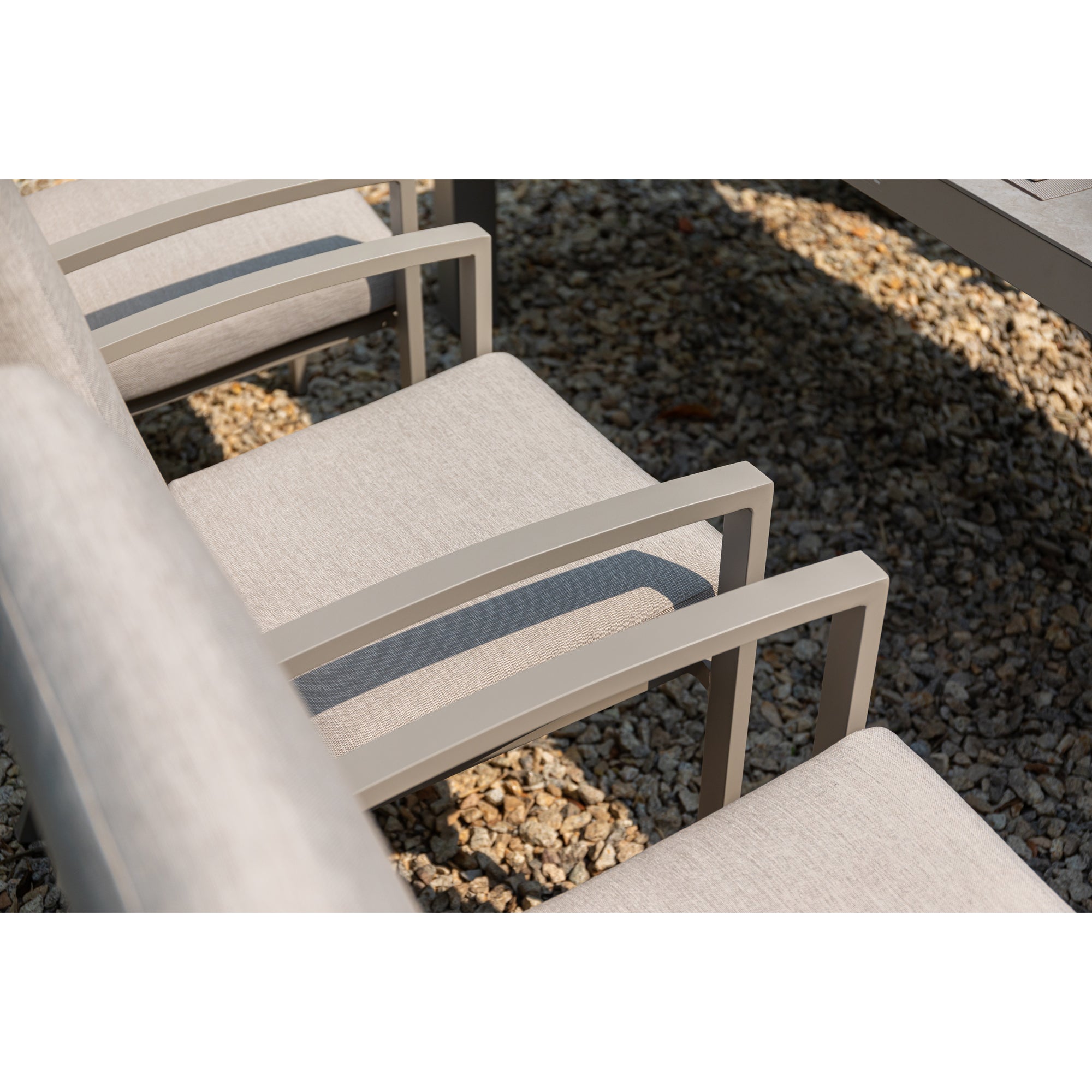 Premium Alu Dining Set Neapel inkl. Madri Sintered Stone Tischplatte 220x100cm
