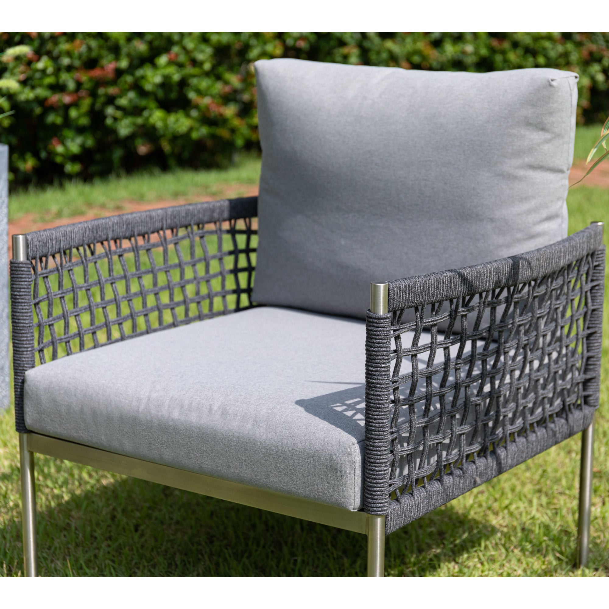 Premium Gartenmöbel Set Edelstahl / Rope Lounge Set Vogue