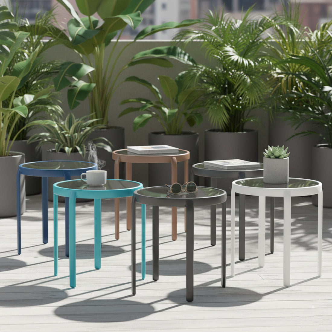 Beistelltisch Lori ø ca. 41 cm in Arctic Glow