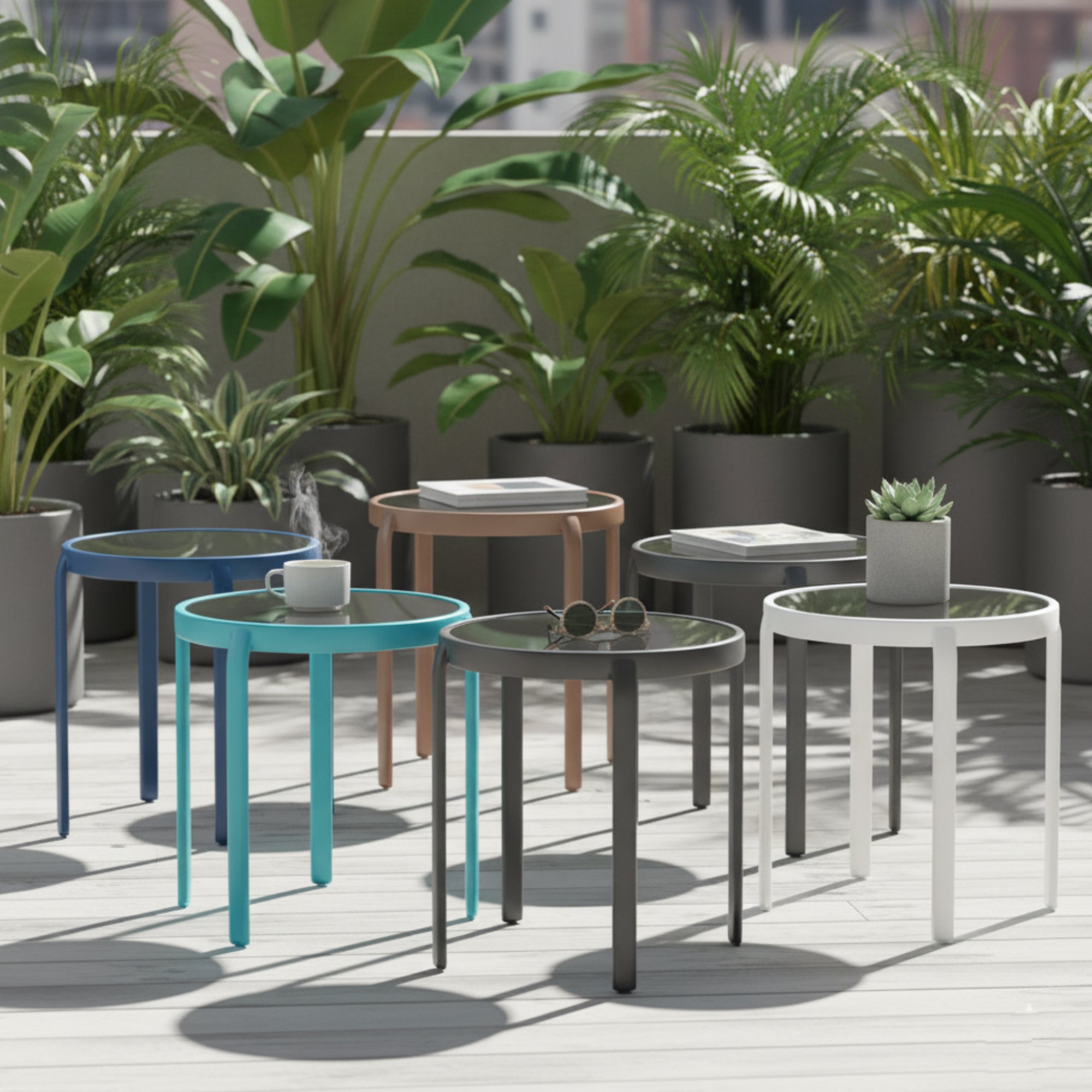 Beistelltisch Lori ø ca. 41 cm in Graphite Edge