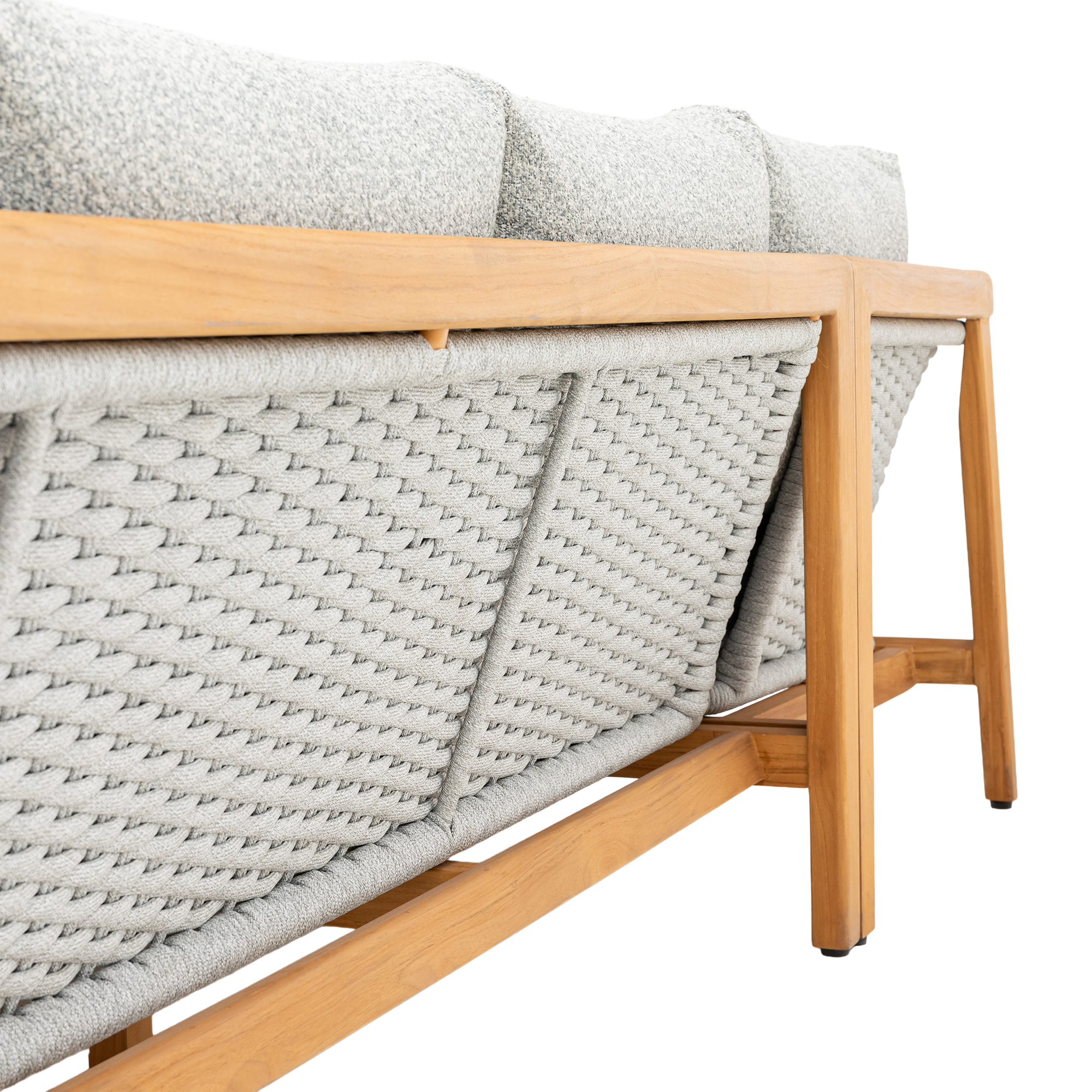 Inspired by nature! Ecklounge Set Granvia eine Kombination aus Alu Teakholz Rope und Olefin Stoff