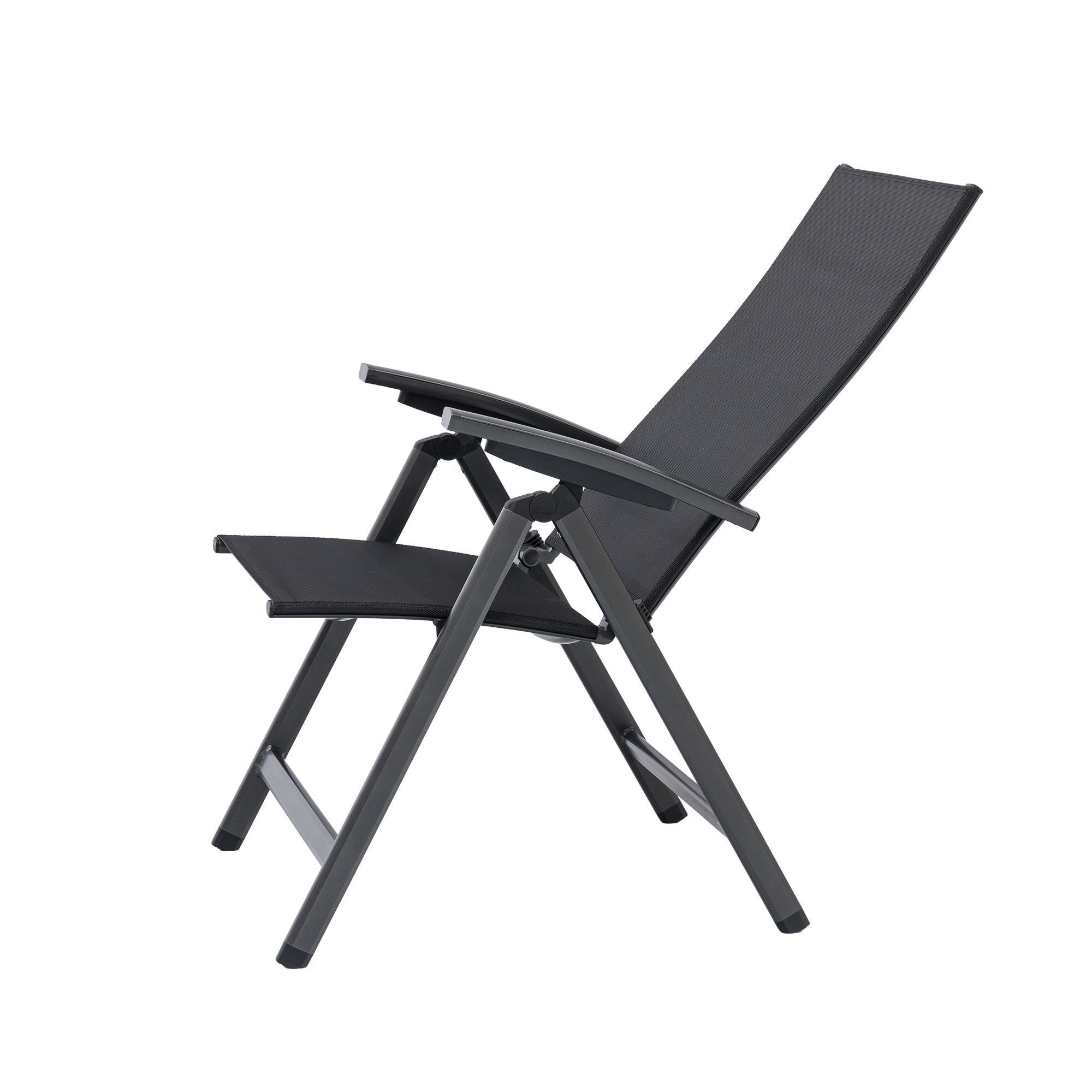 Premium Aluminium Klappsessel Avantage Dark Moon / mehrfach verstellbar anthrazit