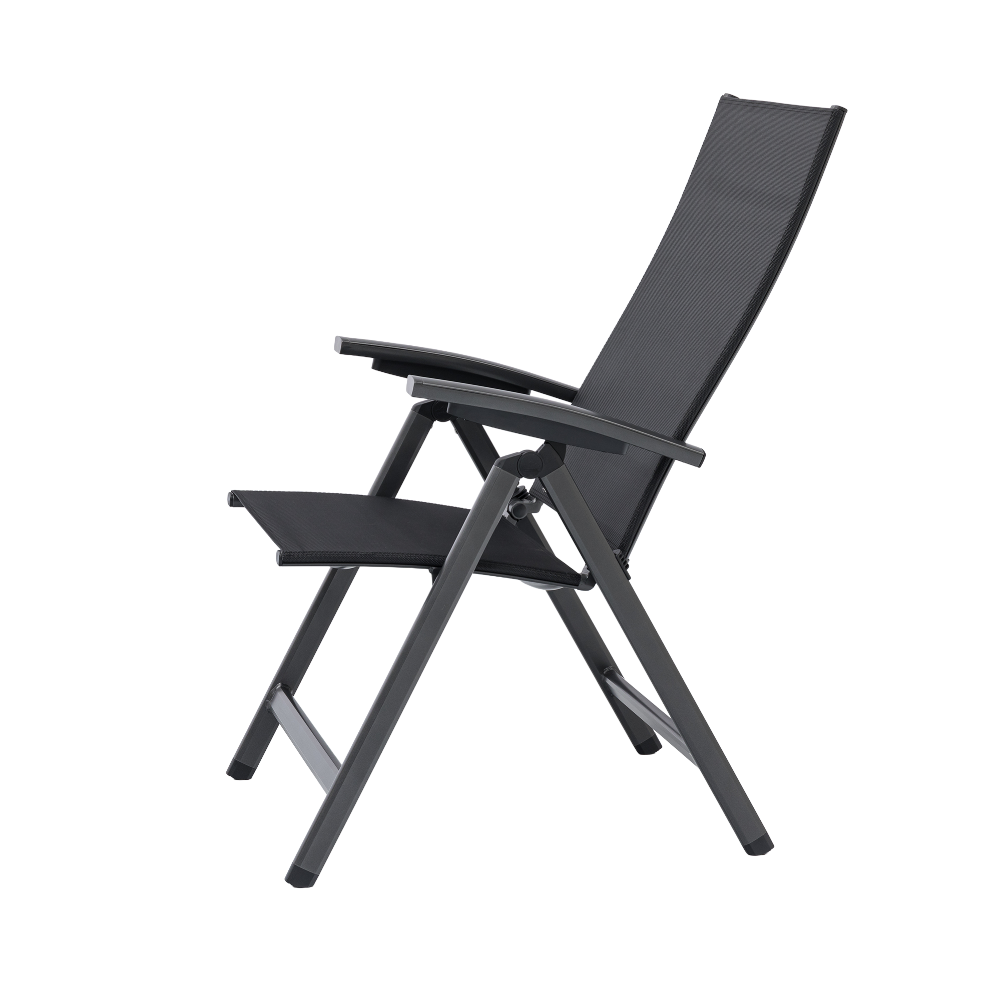 Premium Aluminium Klappsessel Avantage Dark Moon / mehrfach verstellbar anthrazit