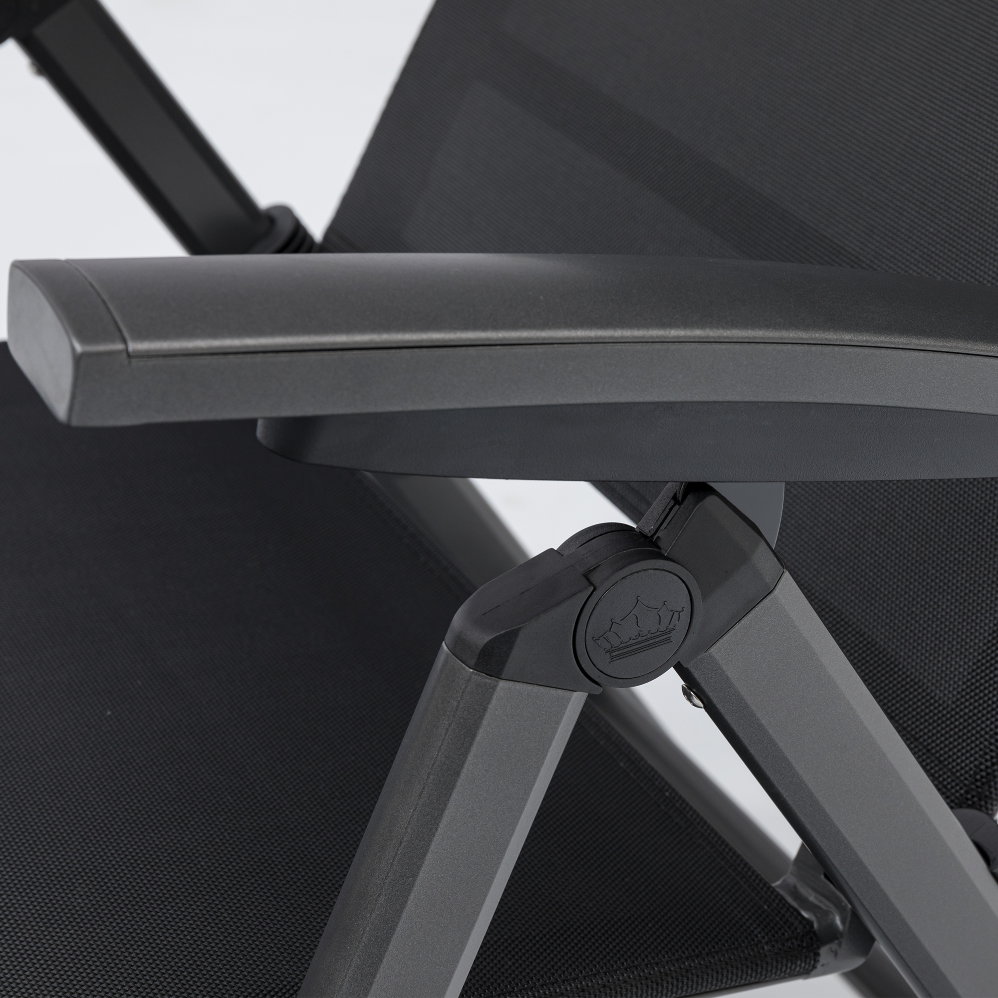 Premium Aluminium Klappsessel Avantage Dark Moon / mehrfach verstellbar anthrazit