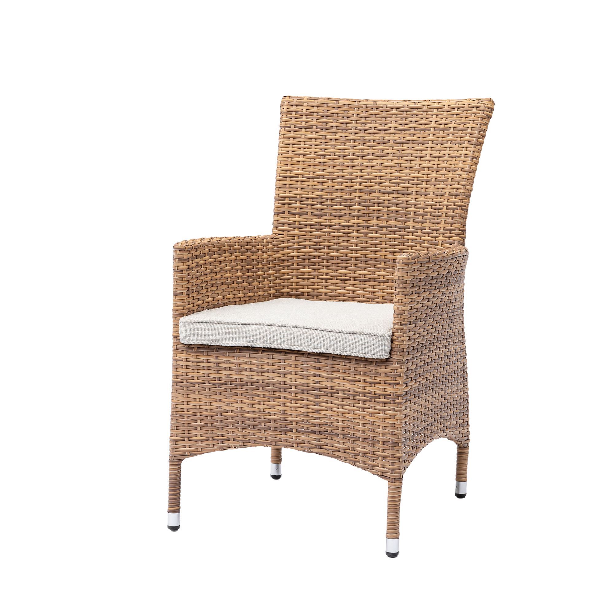 Aluminium / Polyrattan Dining Sessel Iguana extra breit und hoch