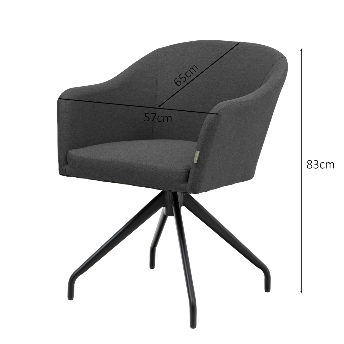 Outdoor Drehsessel Nixon LIKA-TEX® Bezug 100% wetterfest lava (anthrazit)